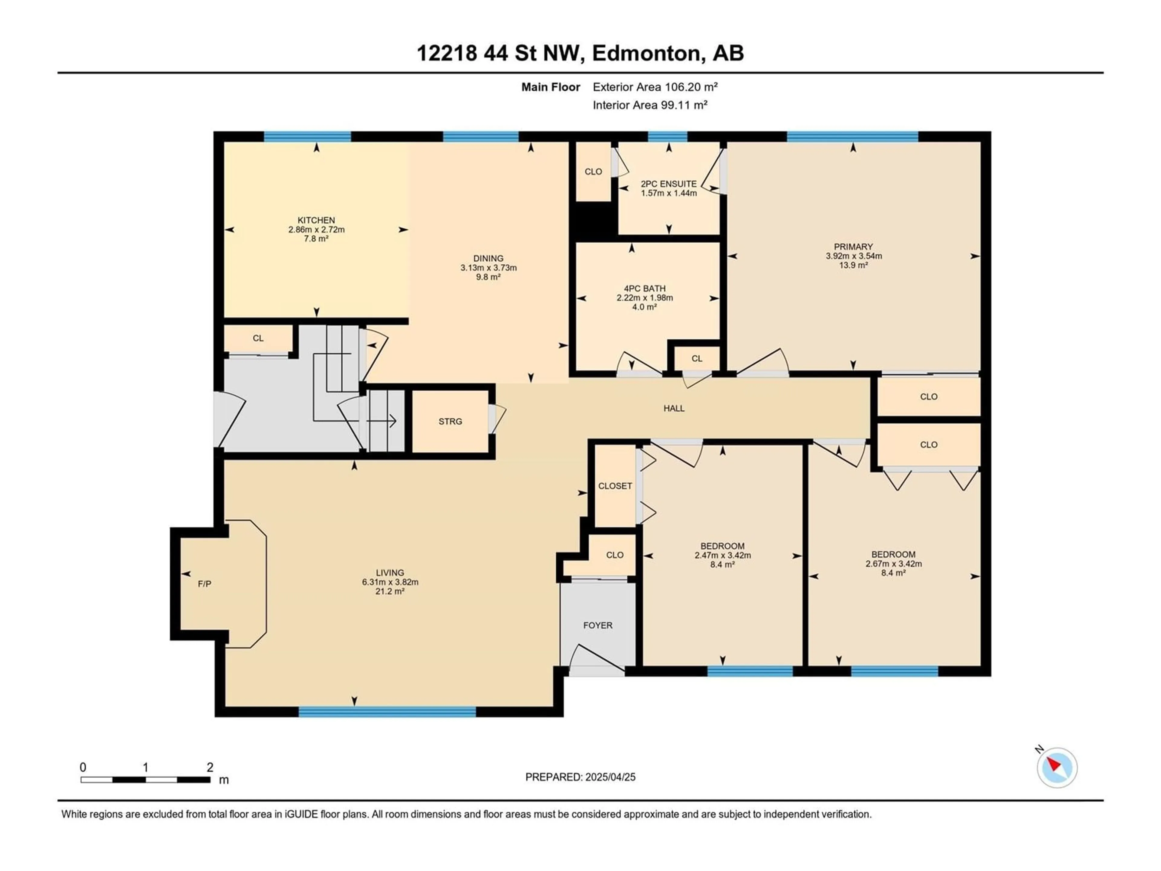 Floor plan for 12218 44 ST, Edmonton Alberta T5W4W8
