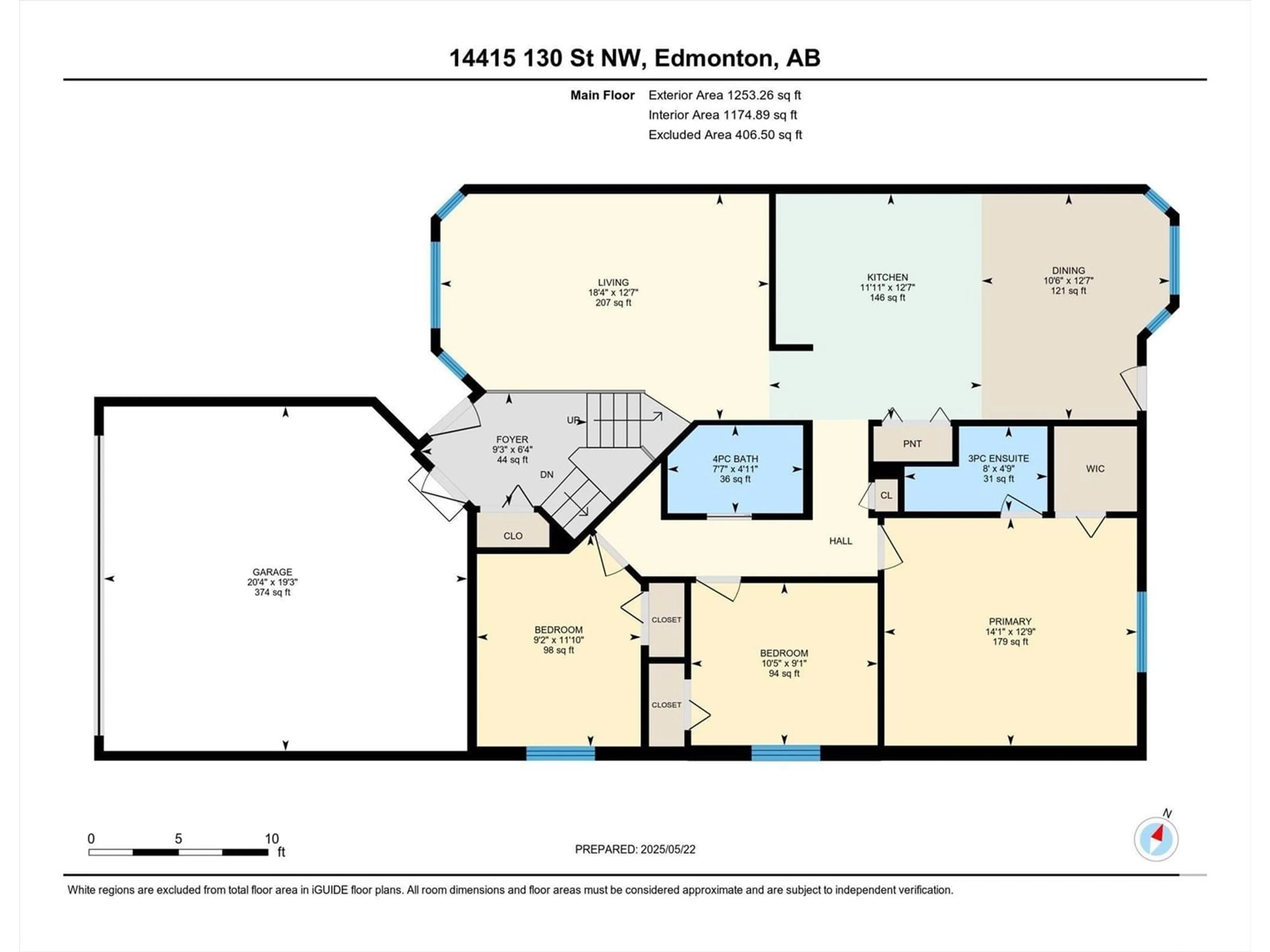 Floor plan for NW - 14415 130 ST, Edmonton Alberta T6V1E2