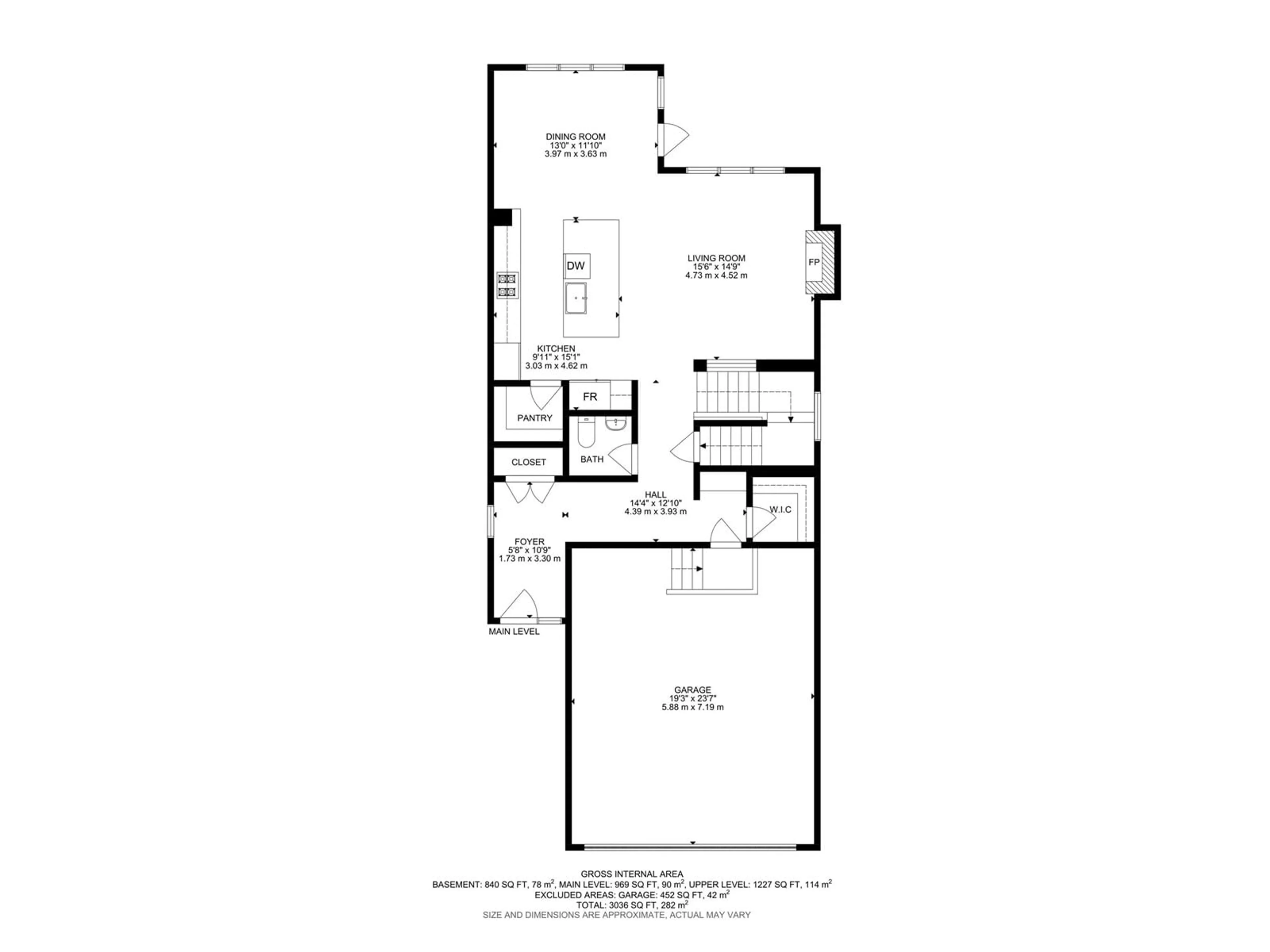 Floor plan for 2839 202 ST, Edmonton Alberta T6M0W6