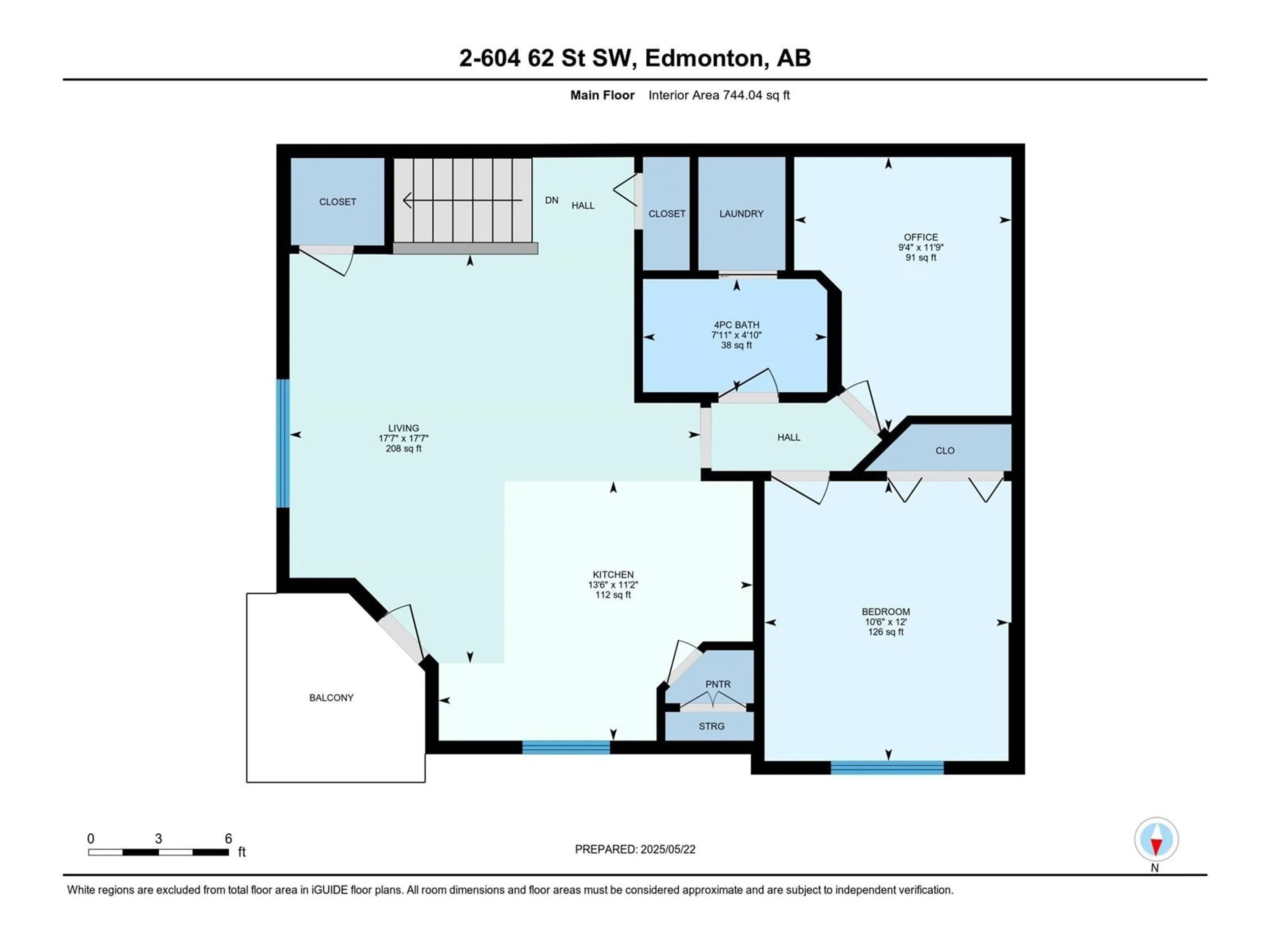 Floor plan for #2 - 604 62 ST, Edmonton Alberta T6X0K4
