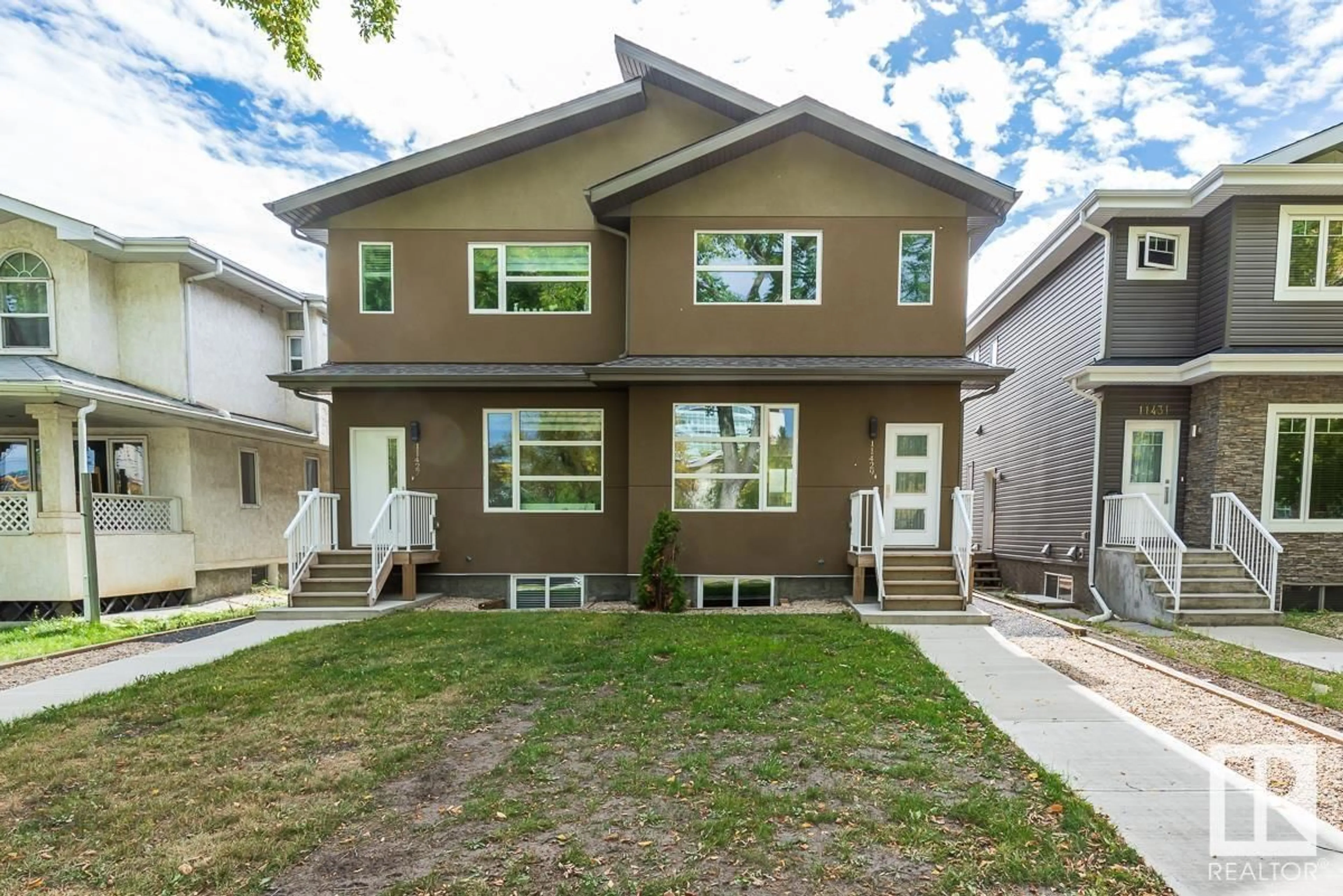 Home with vinyl exterior material, street for 11429 80 AV, Edmonton Alberta T6G0R6
