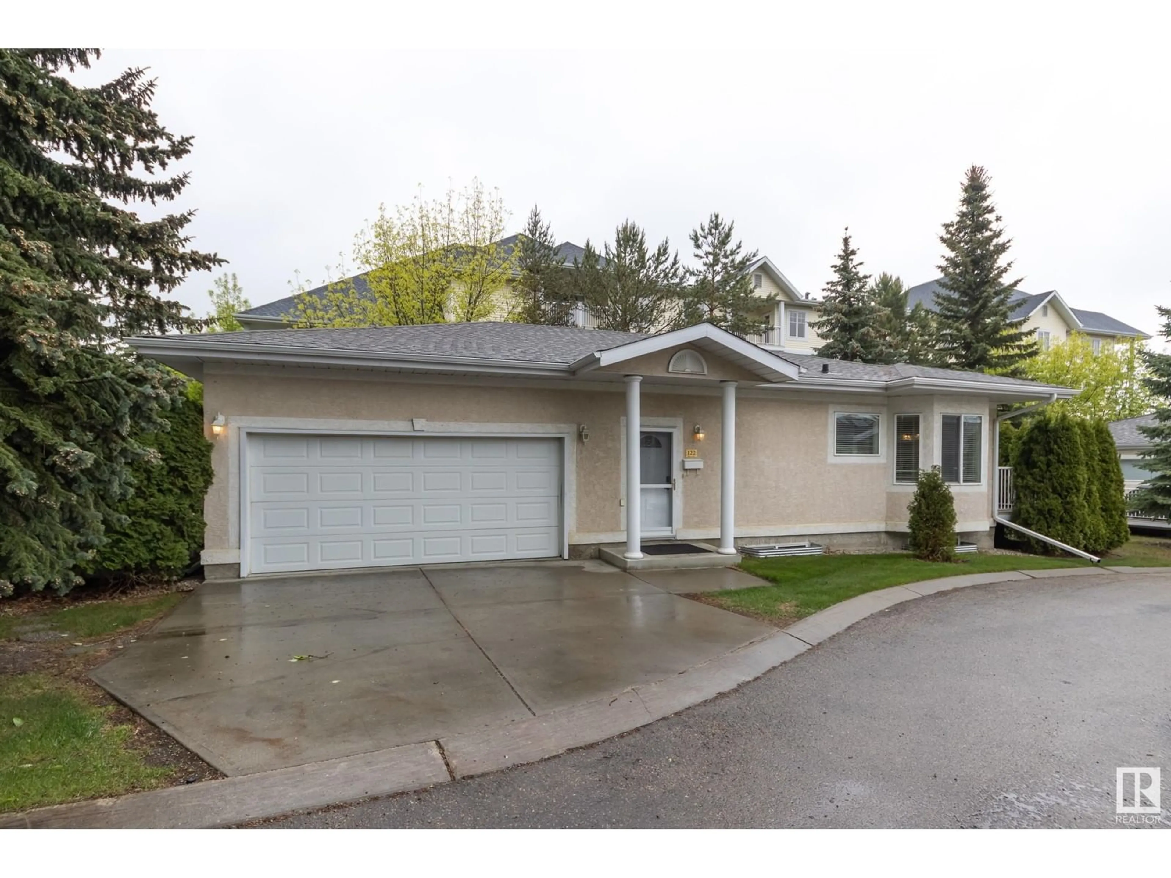 Home with vinyl exterior material, street for 122 FALCONER CO, Edmonton Alberta T6R2V8