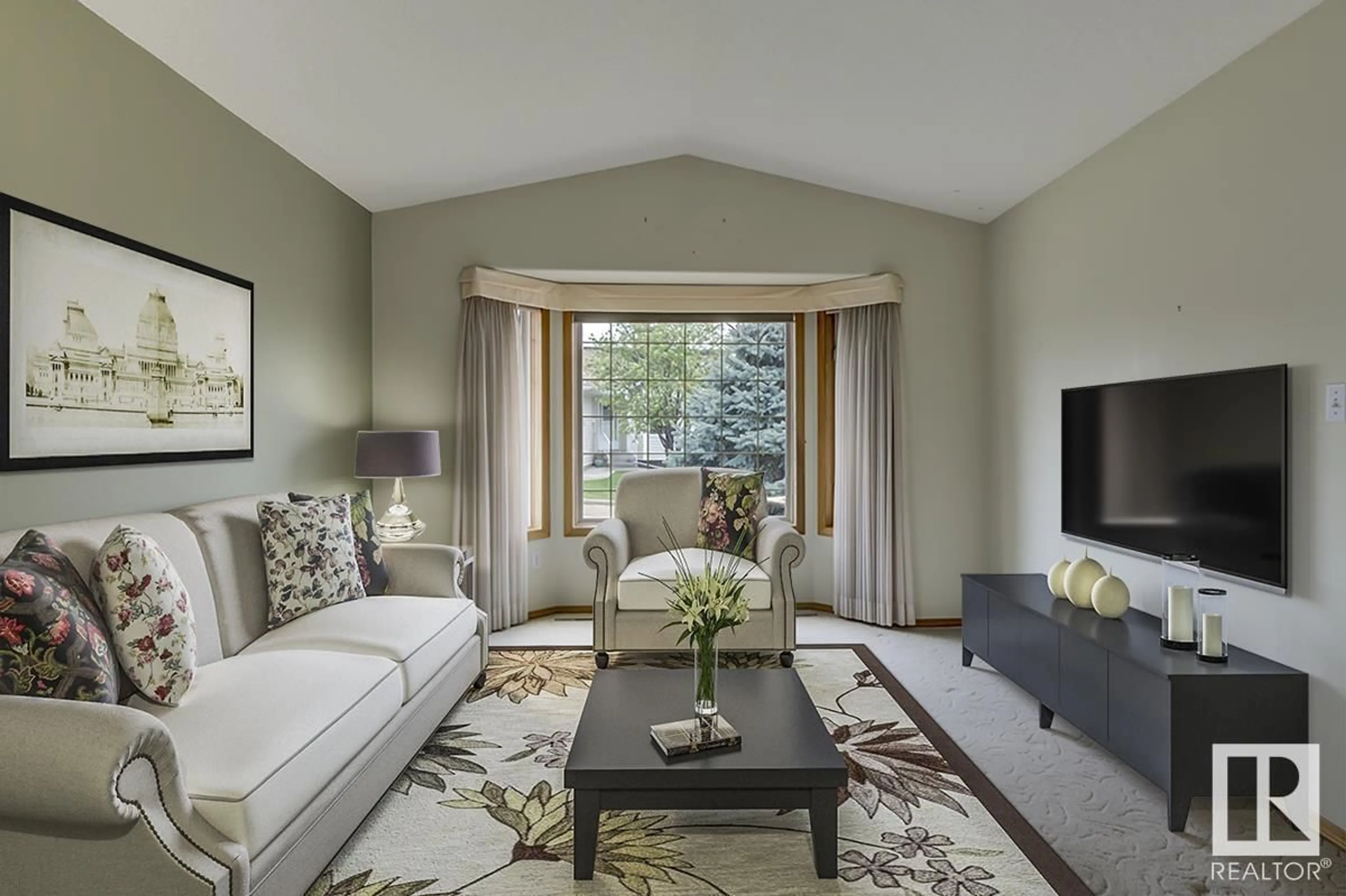 Living room with furniture, unknown for 7 - 14 CRANFORD WY, Sherwood Park Alberta T8H5W5