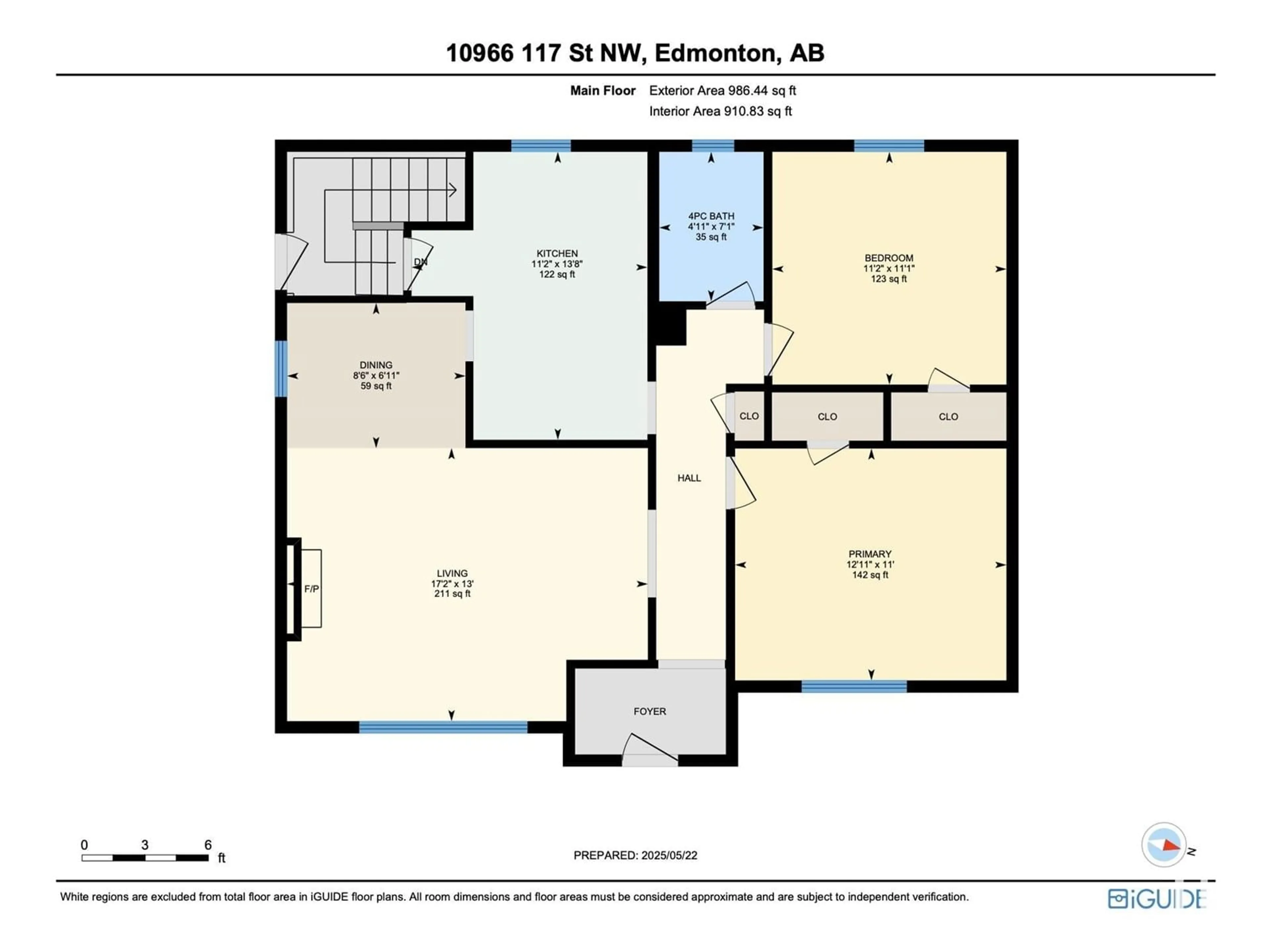 Floor plan for 10966 117 ST, Edmonton Alberta T5H3N6