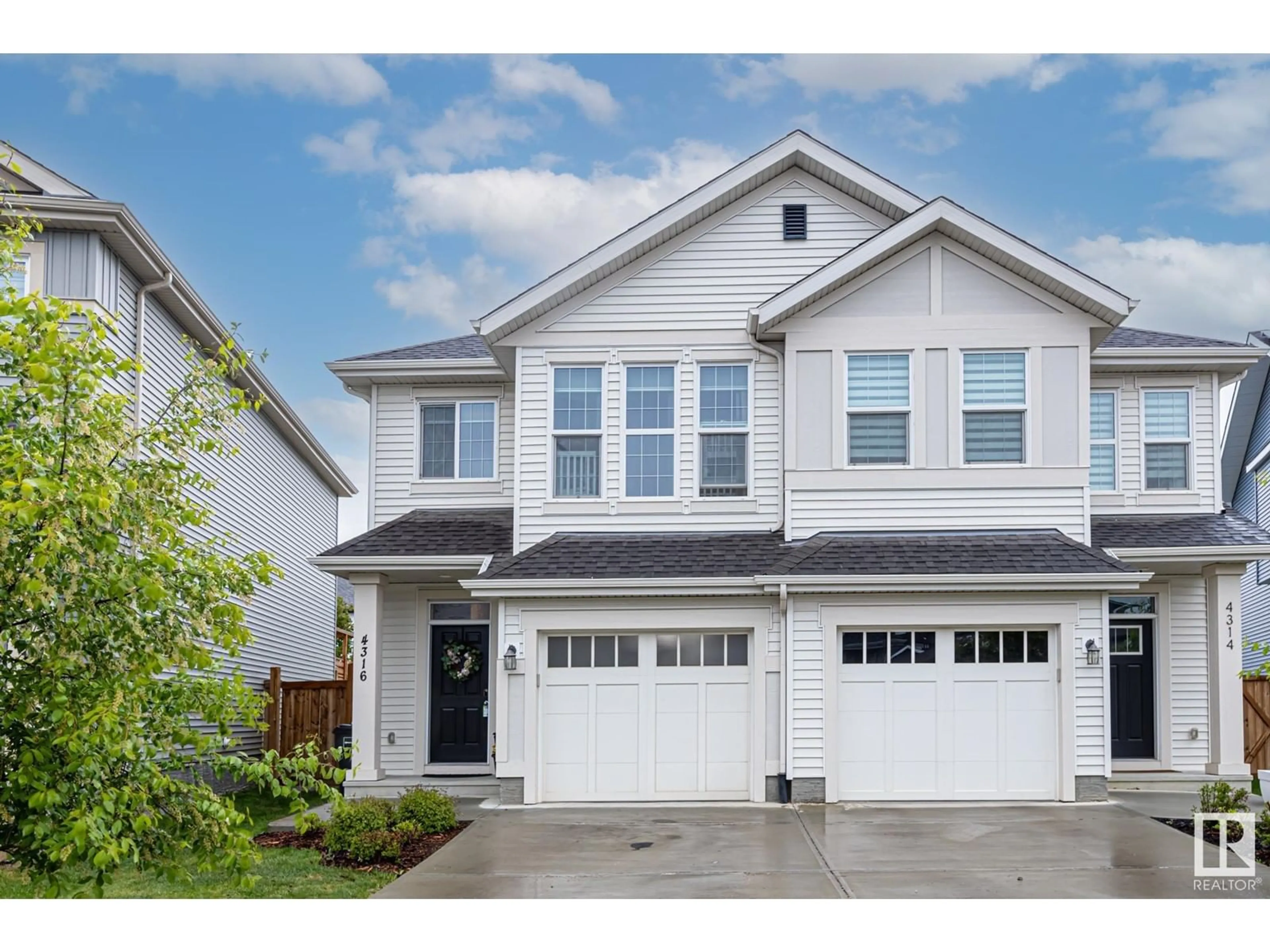 Home with vinyl exterior material, street for 4316 COOKE LN, Edmonton Alberta T6W4M7