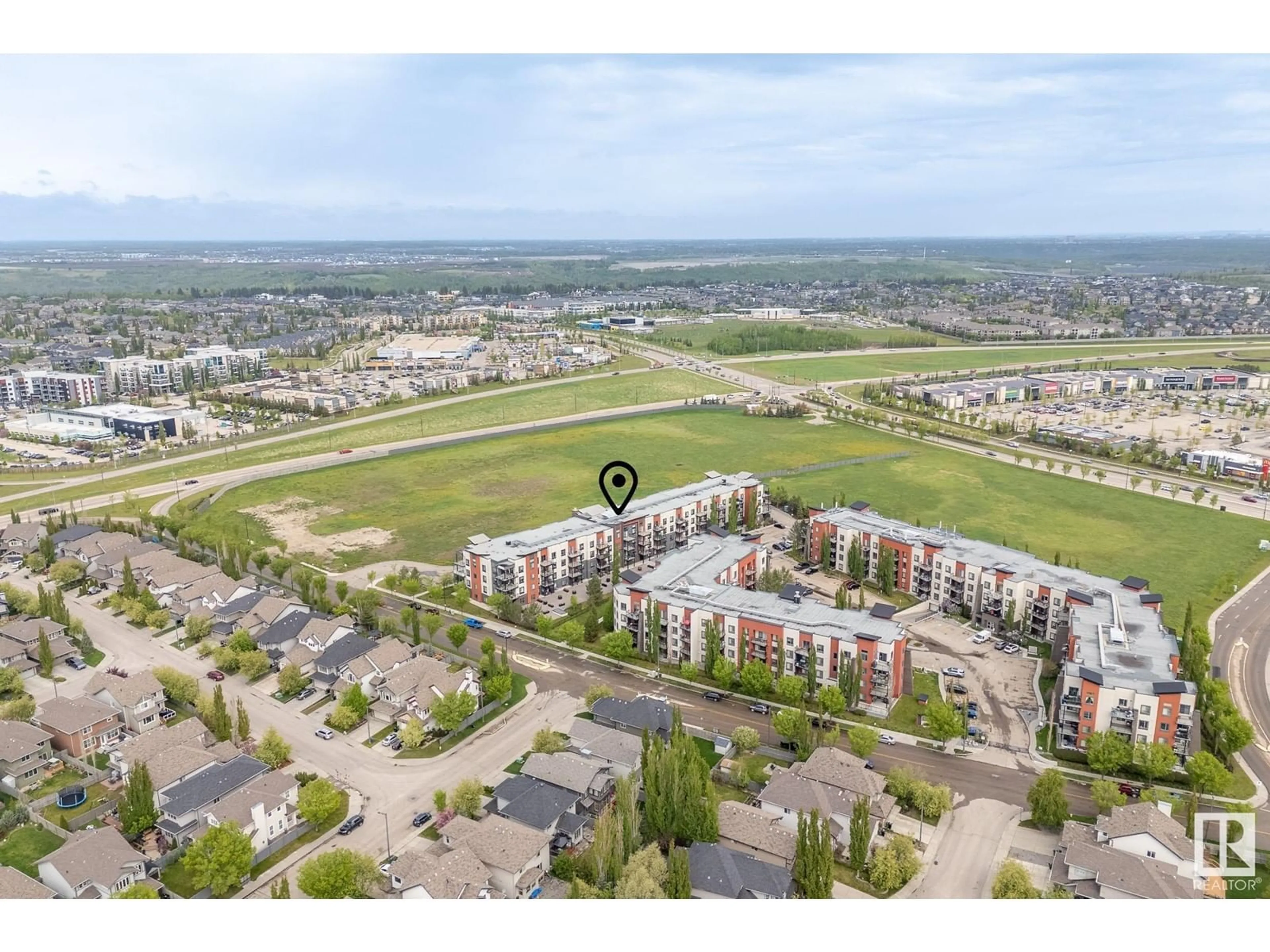 A pic from outside/outdoor area/front of a property/back of a property/a pic from drone, unknown for 309 - 320 AMBLESIDE LINK LI, Edmonton Alberta T6W2Z9