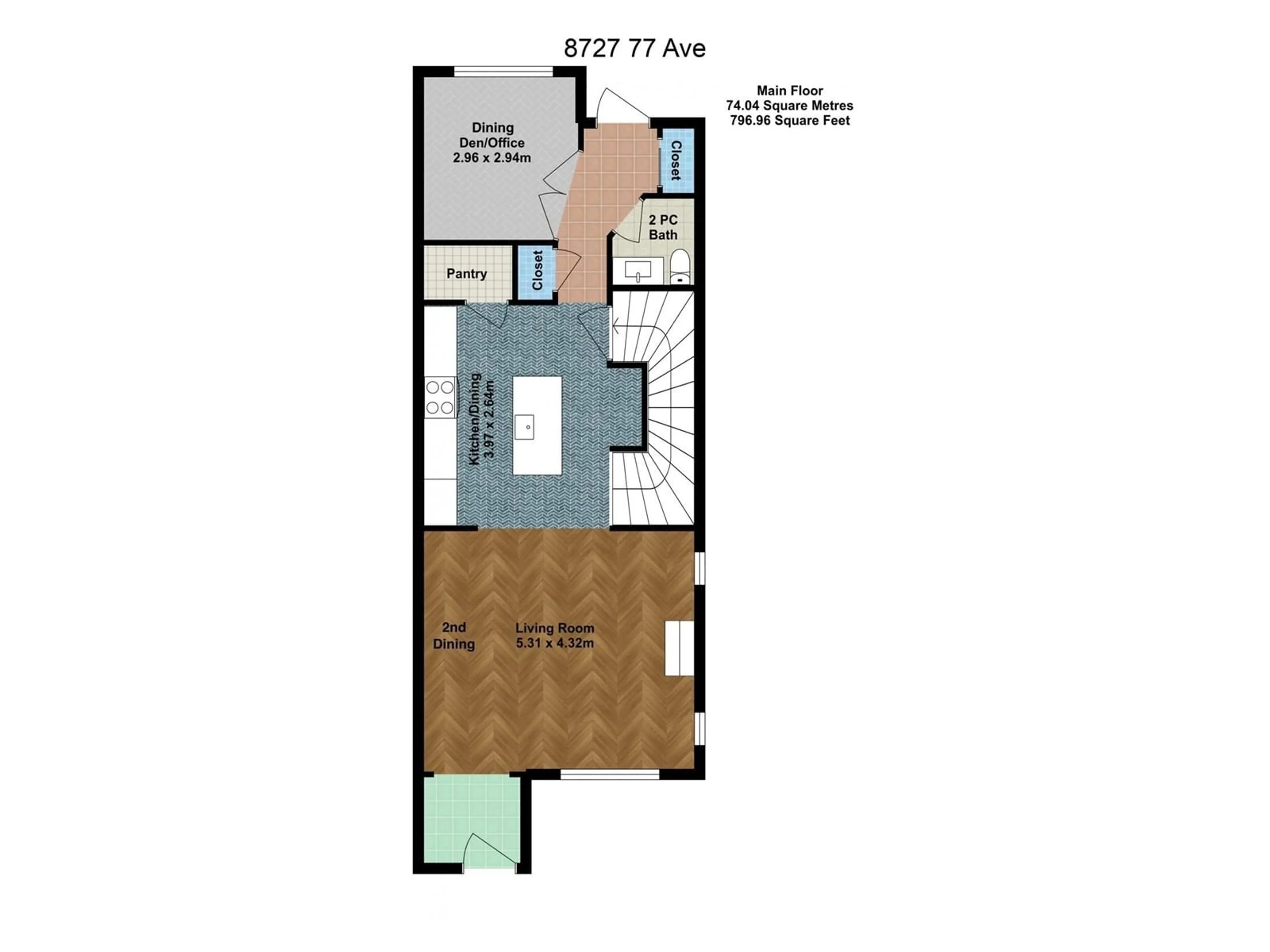 Floor plan for NW - 8727 77 AV, Edmonton Alberta T6C0L6