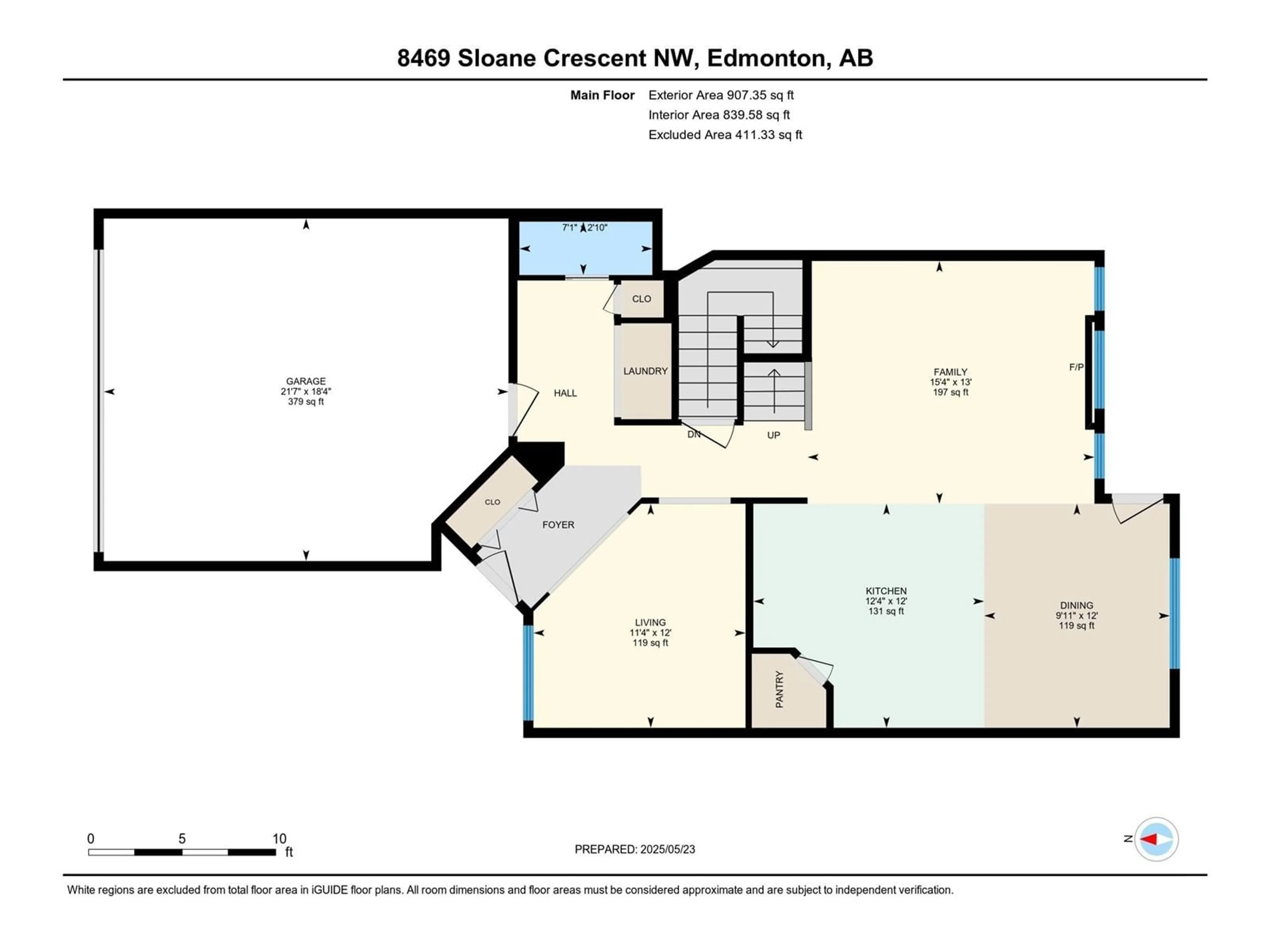 Floor plan for 8469 SLOANE CR, Edmonton Alberta T6R0L2