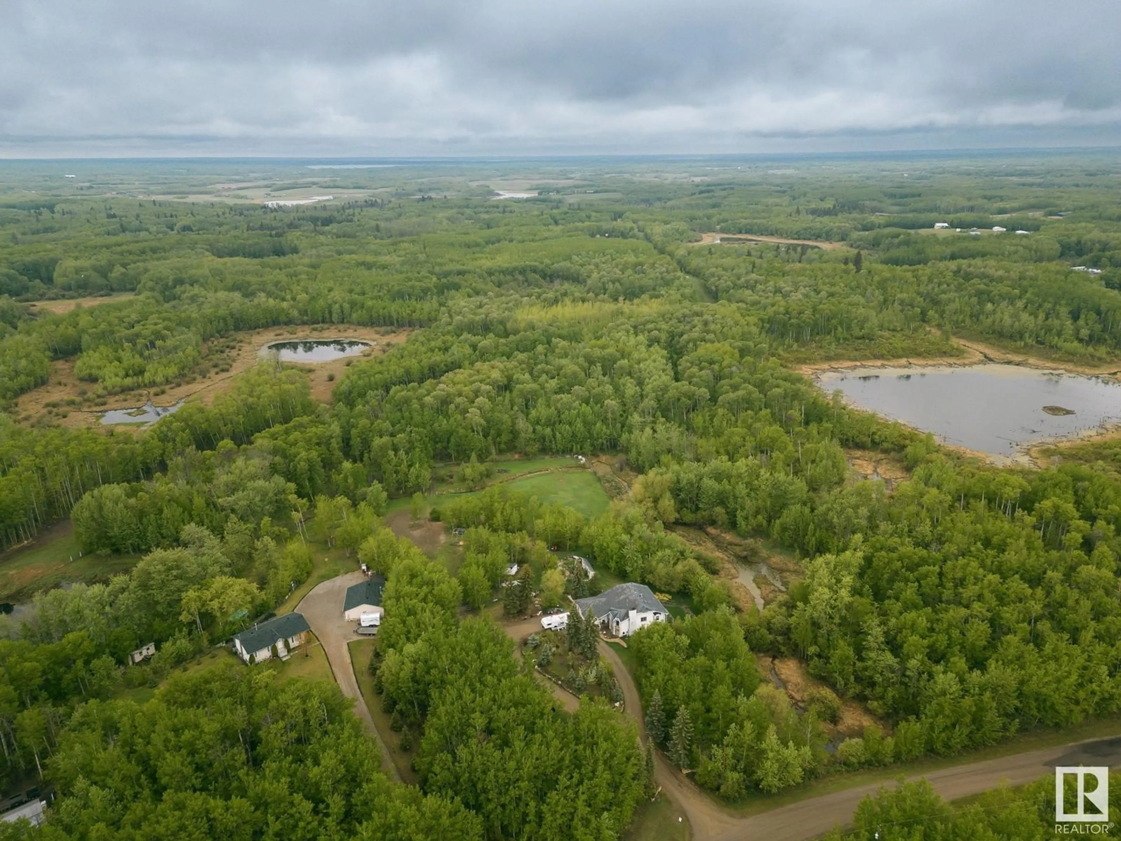 A pic from outside/outdoor area/front of a property/back of a property/a pic from drone, water/lake/river/ocean view for 51308 - 61 RANGE RD 195, Rural Beaver County Alberta T0B4J0