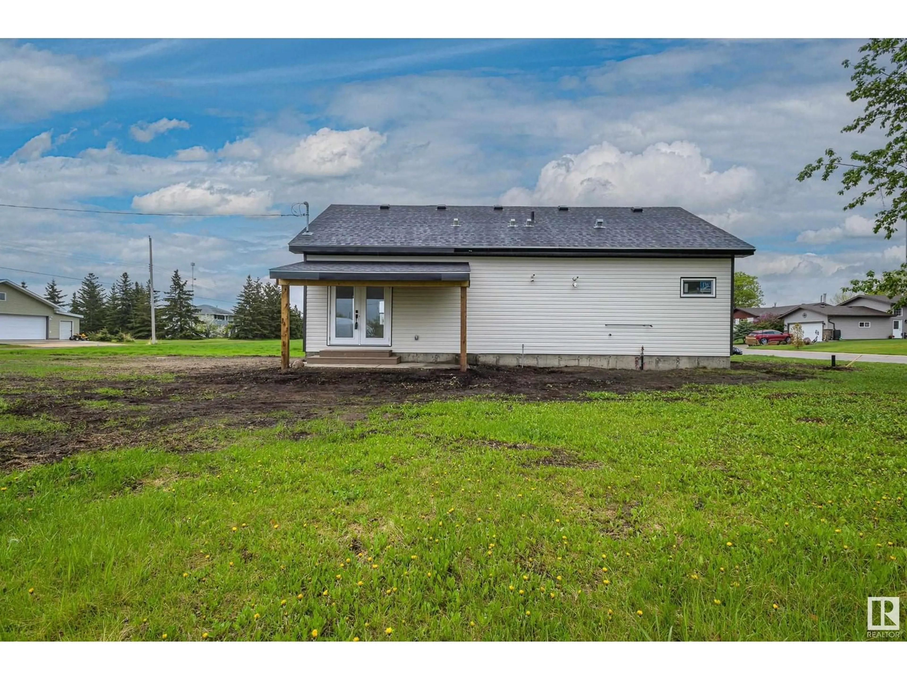 A pic from outside/outdoor area/front of a property/back of a property/a pic from drone, building for 4743 47 ST, Clyde Alberta T0G0P0