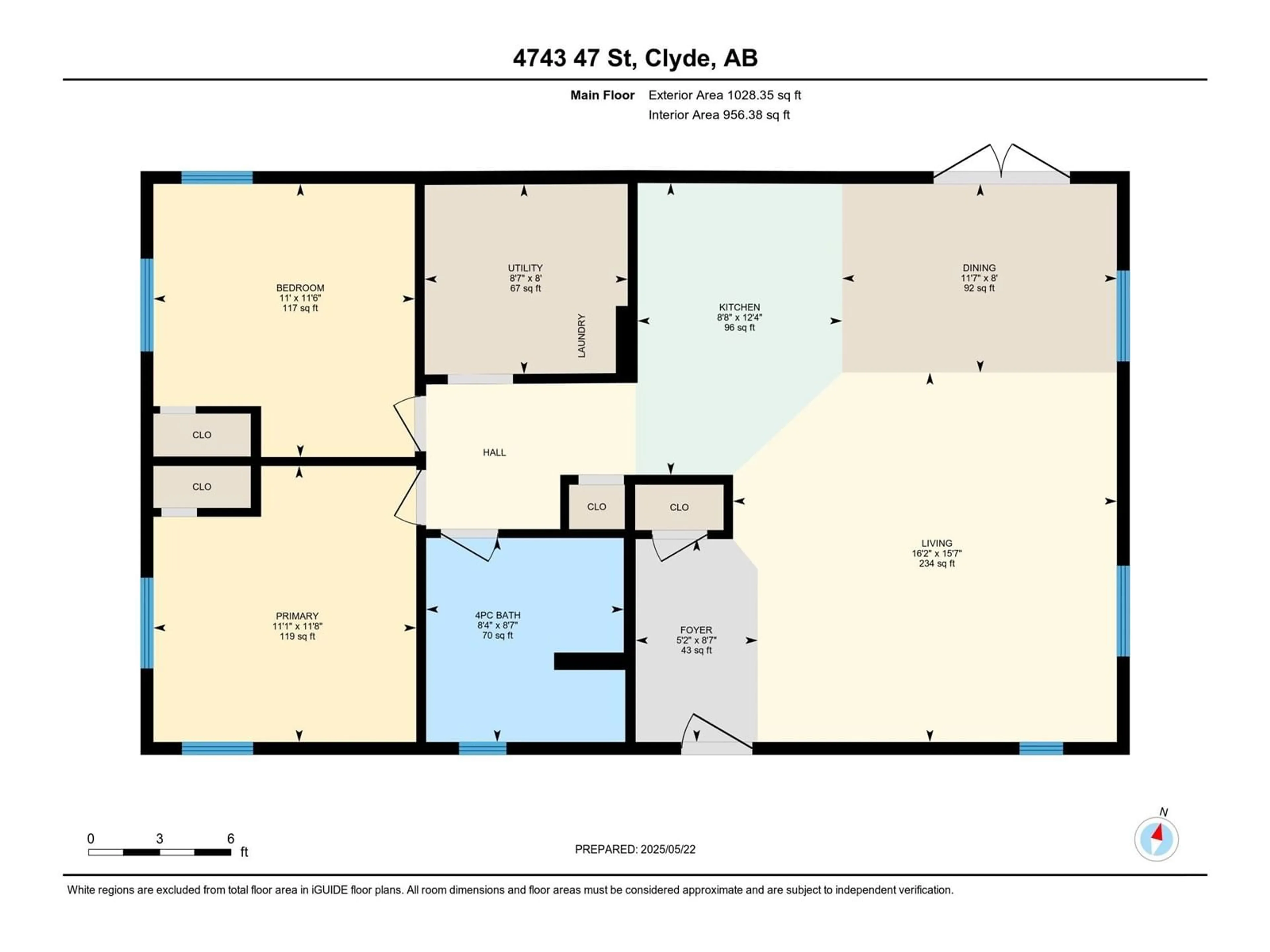Floor plan for 4743 47 ST, Clyde Alberta T0G0P0