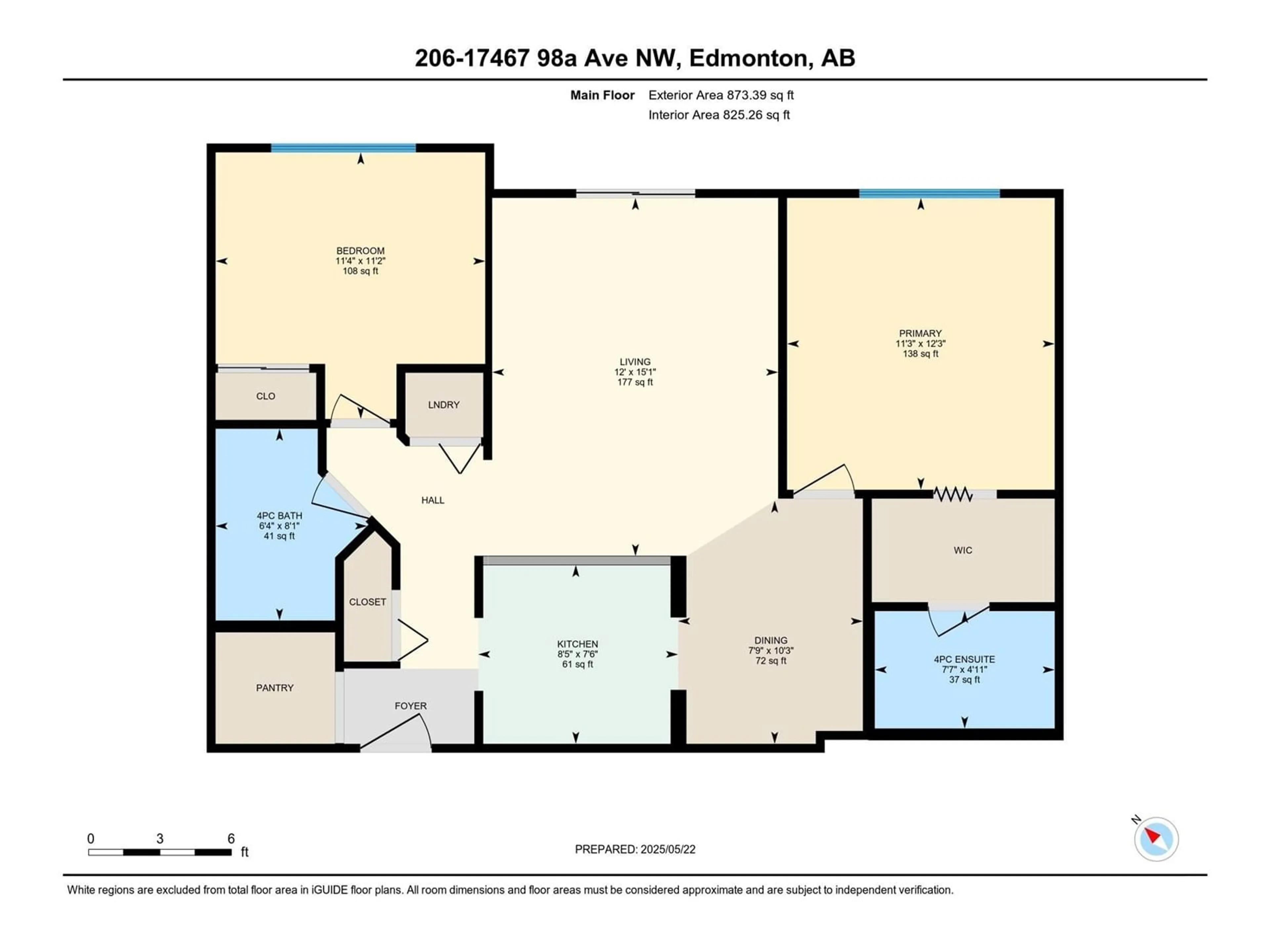Floor plan for 206 17467 98A AV, Edmonton Alberta T5T6E9