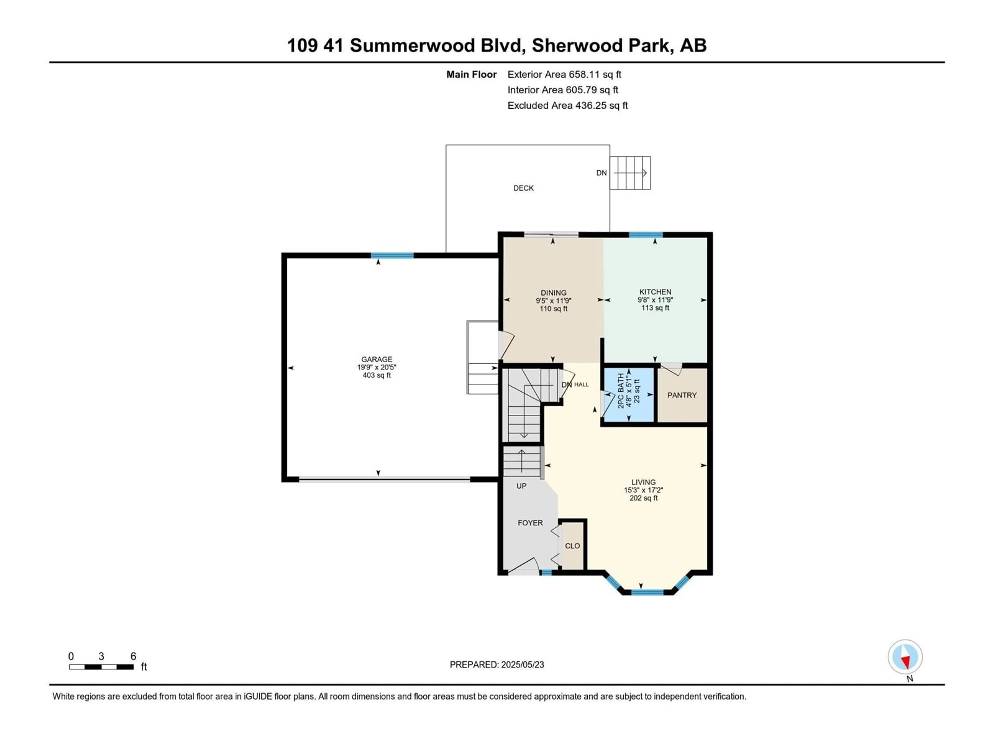 Floor plan for 41 - 109 SUMMERWOOD BV, Sherwood Park Alberta T8H0C3