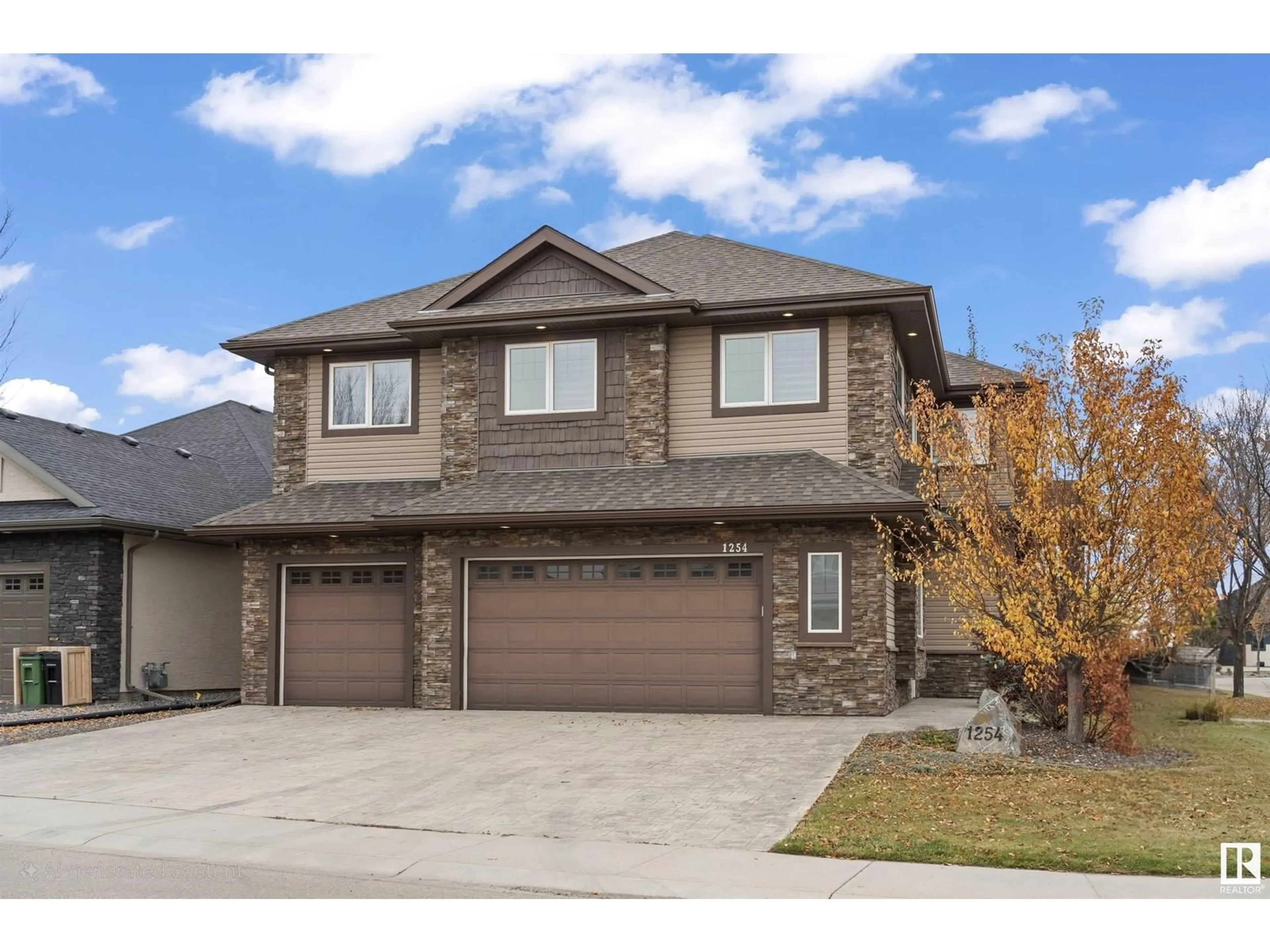 Home with brick exterior material, street for 1254 ADAMSON DR, Edmonton Alberta T6W1Z4