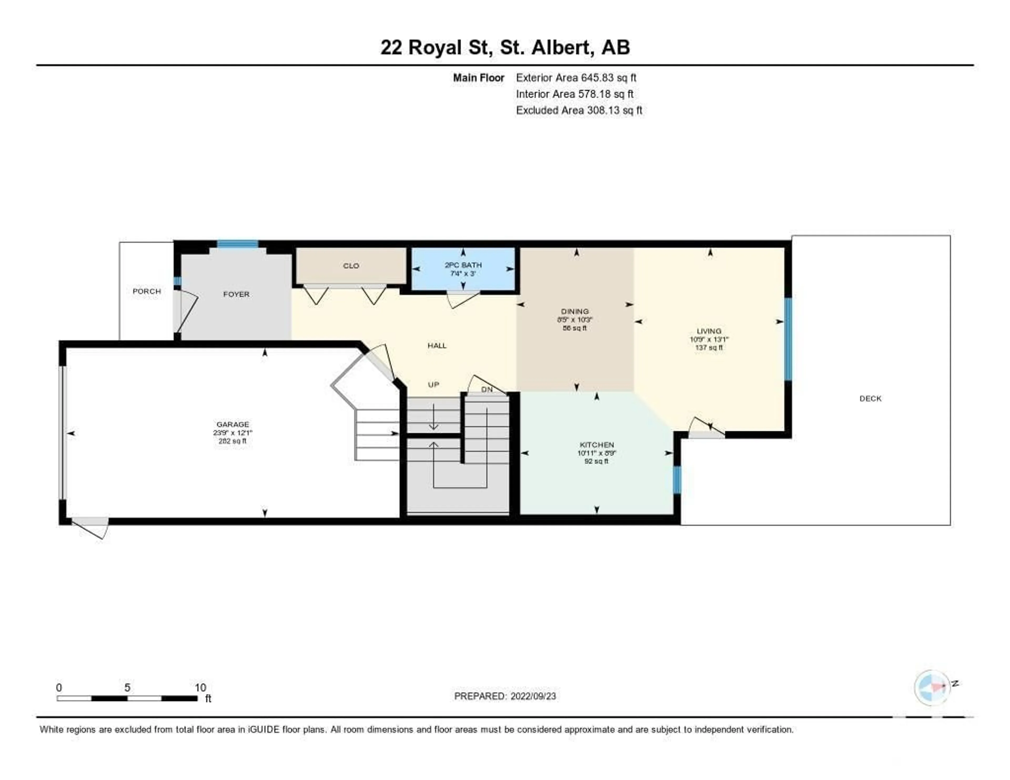 Floor plan for 22 ROYAL ST, St. Albert Alberta T8N7N9