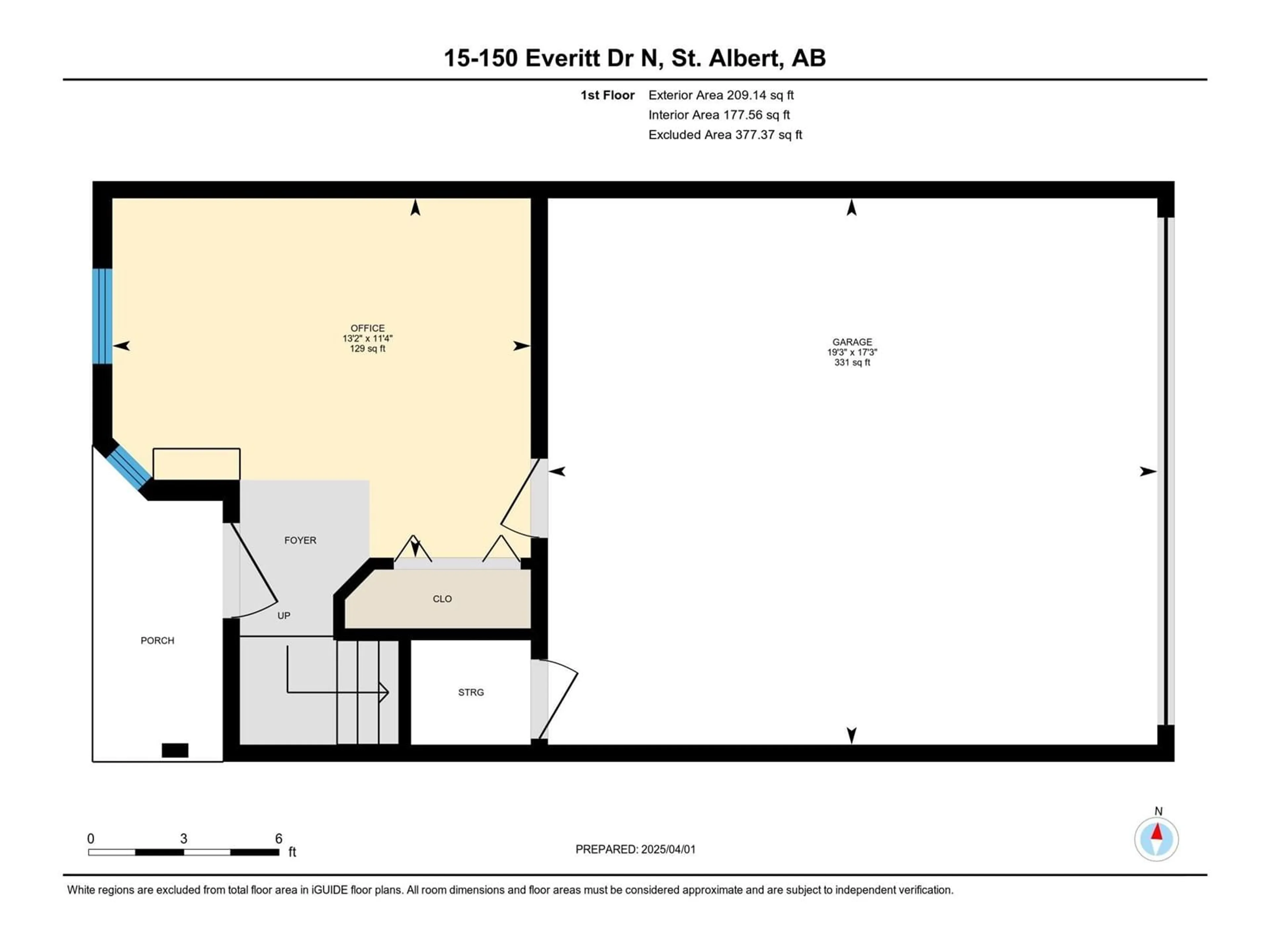 Floor plan for #15 - 150 EVERITT DR, St. Albert Alberta T8N7R8