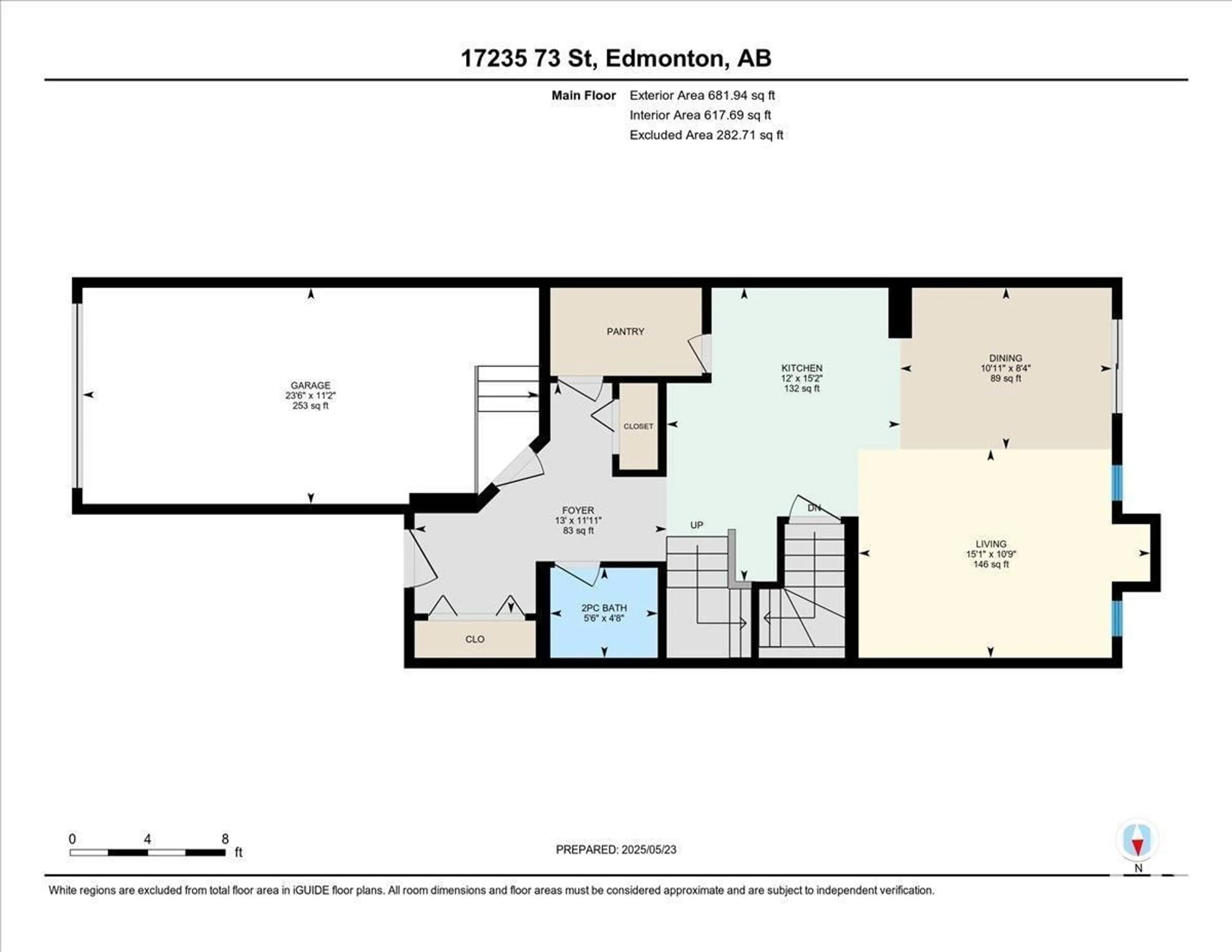 Floor plan for 17235 73 ST, Edmonton Alberta T5Z0L3