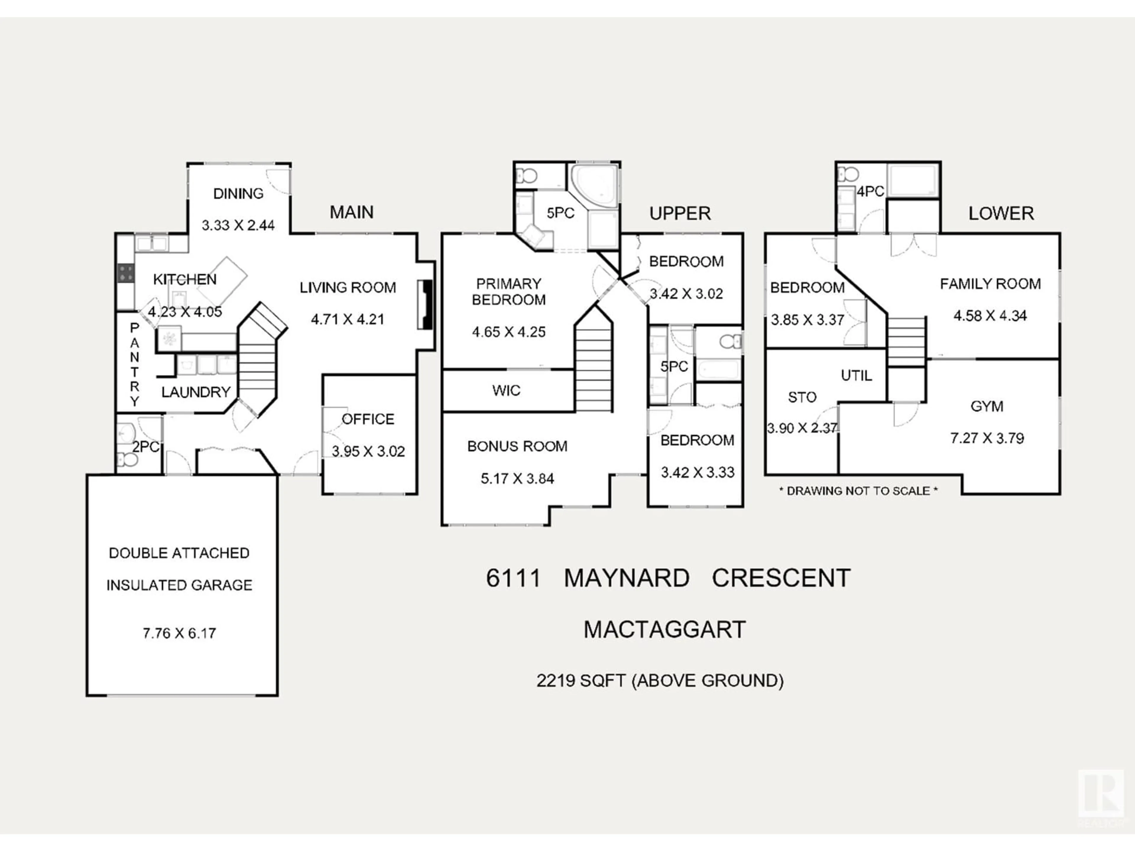 Floor plan for 6111 MAYNARD CR, Edmonton Alberta T6R0J2