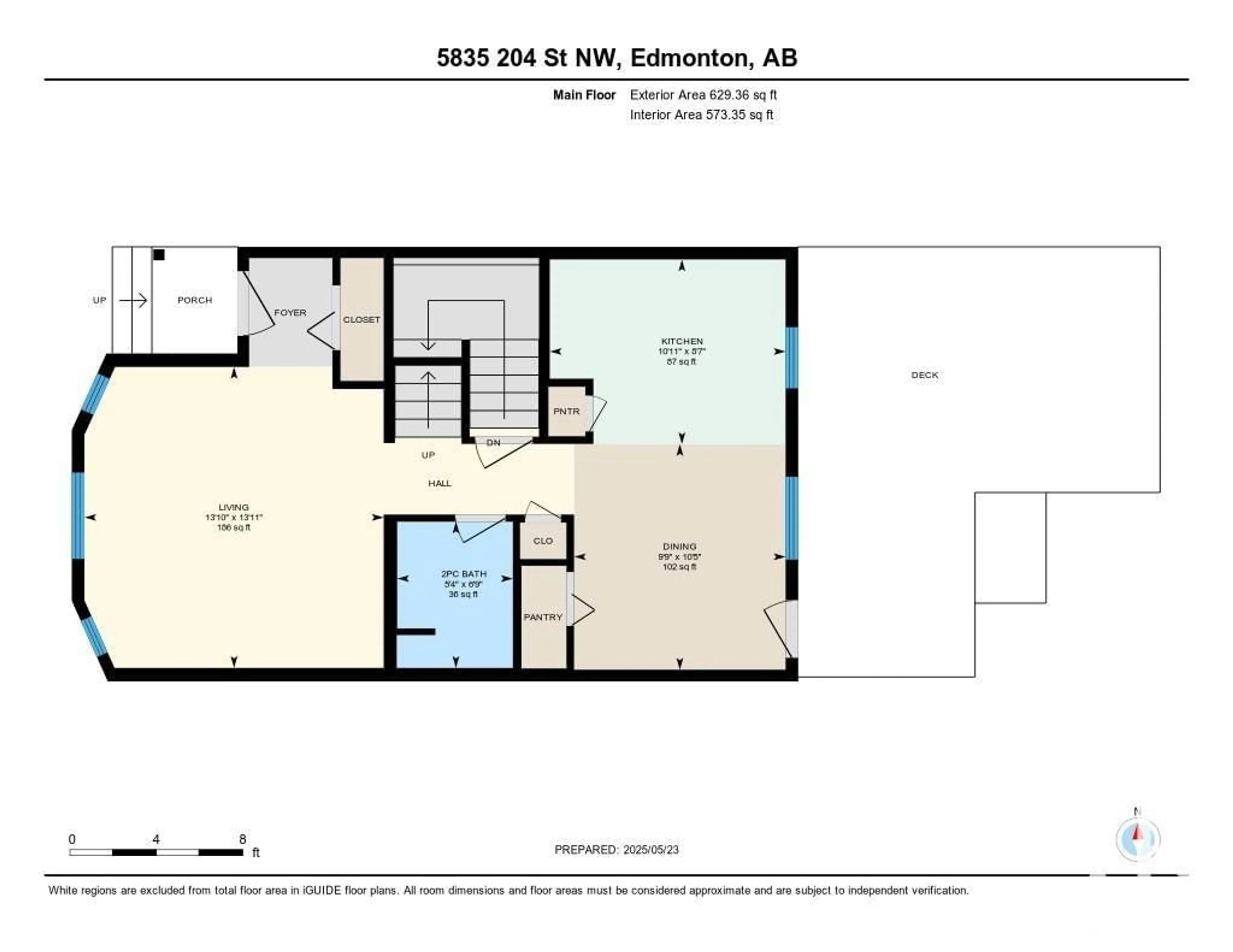 Floor plan for NW - 5835 204 ST, Edmonton Alberta T6M2Z2