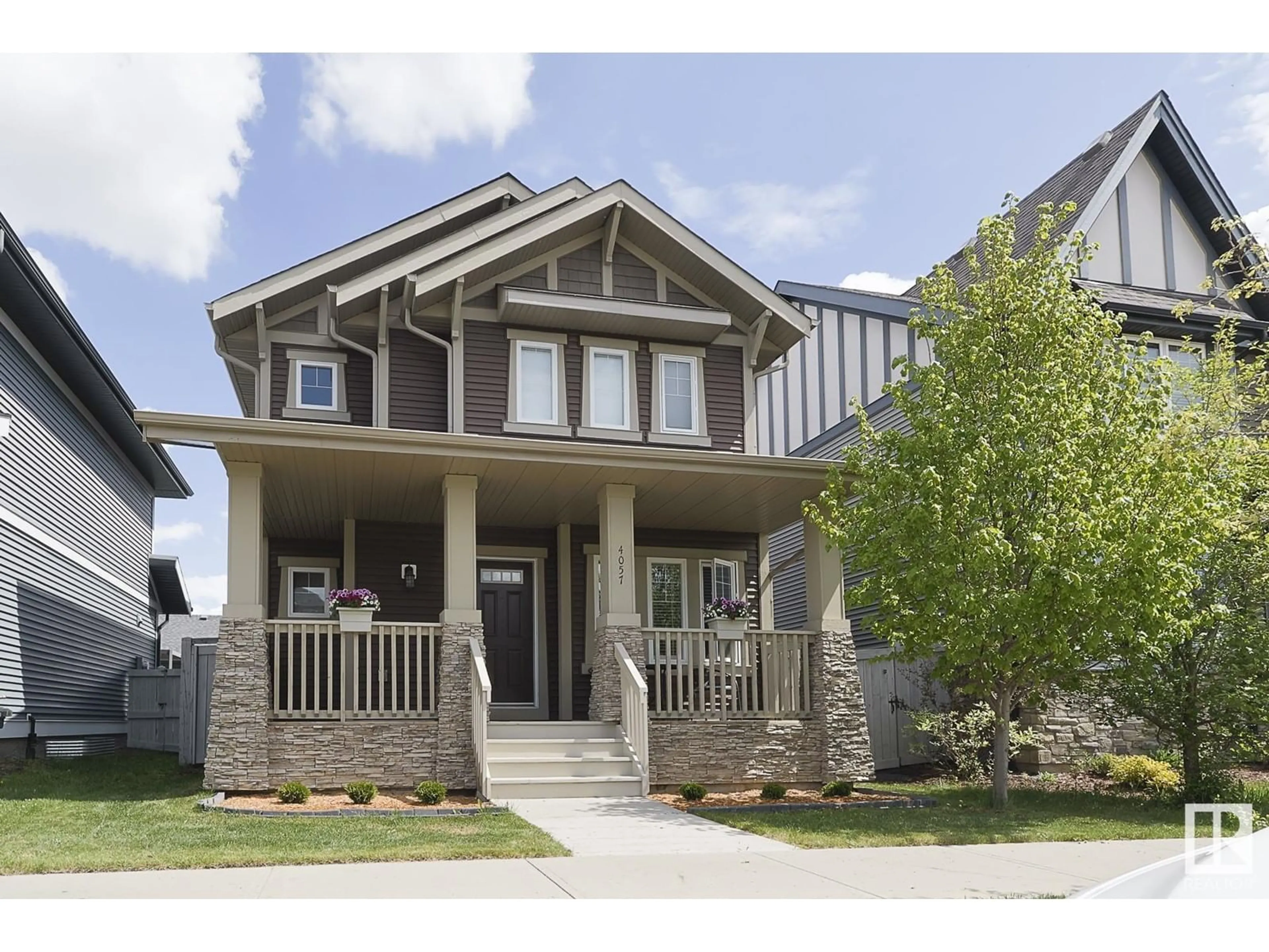 Home with brick exterior material, street for 4057 MORRISON WY, Edmonton Alberta T5E6S3