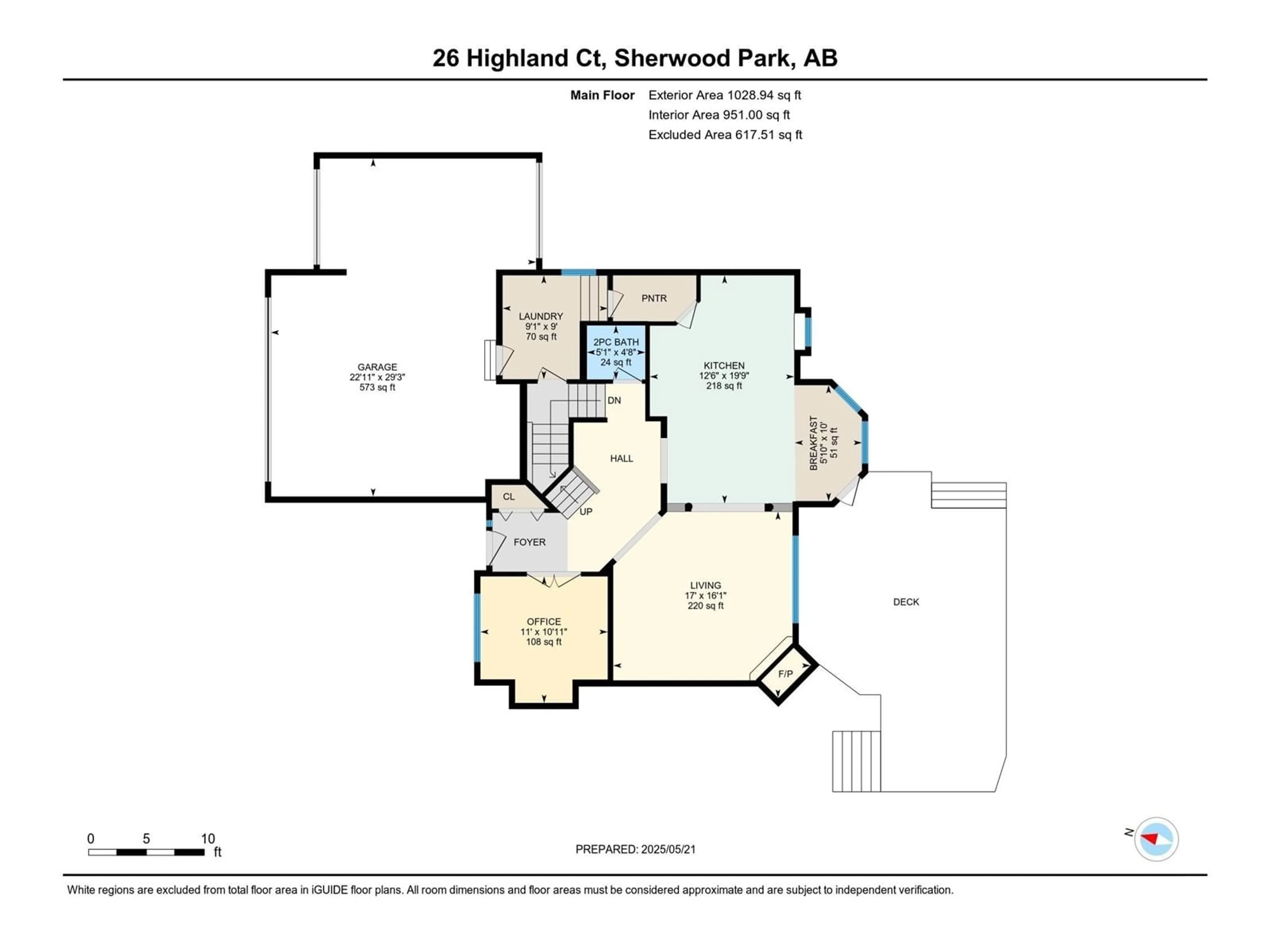 Floor plan for 26 HIGHLAND CO, Sherwood Park Alberta T8A6C5