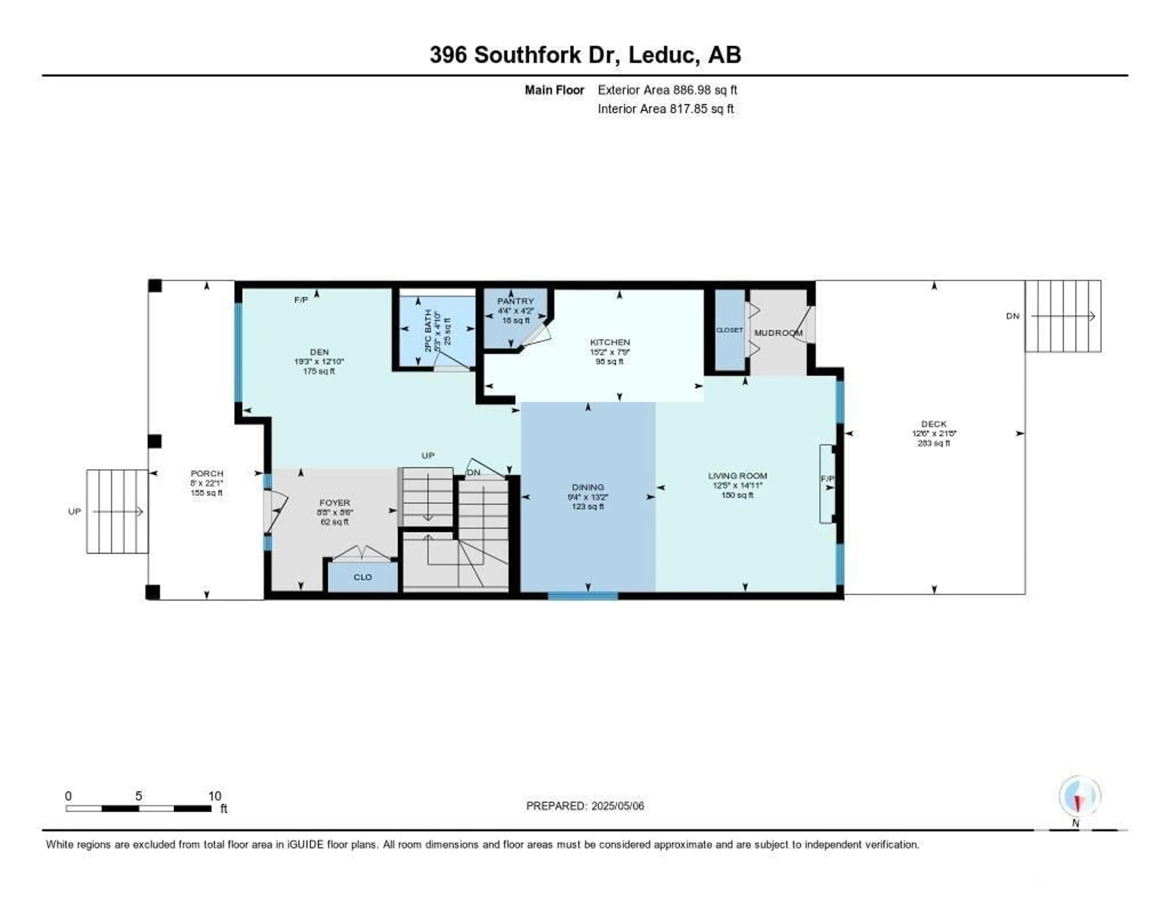 Floor plan for 396 SOUTHFORK DR, Leduc Alberta T9E0E6