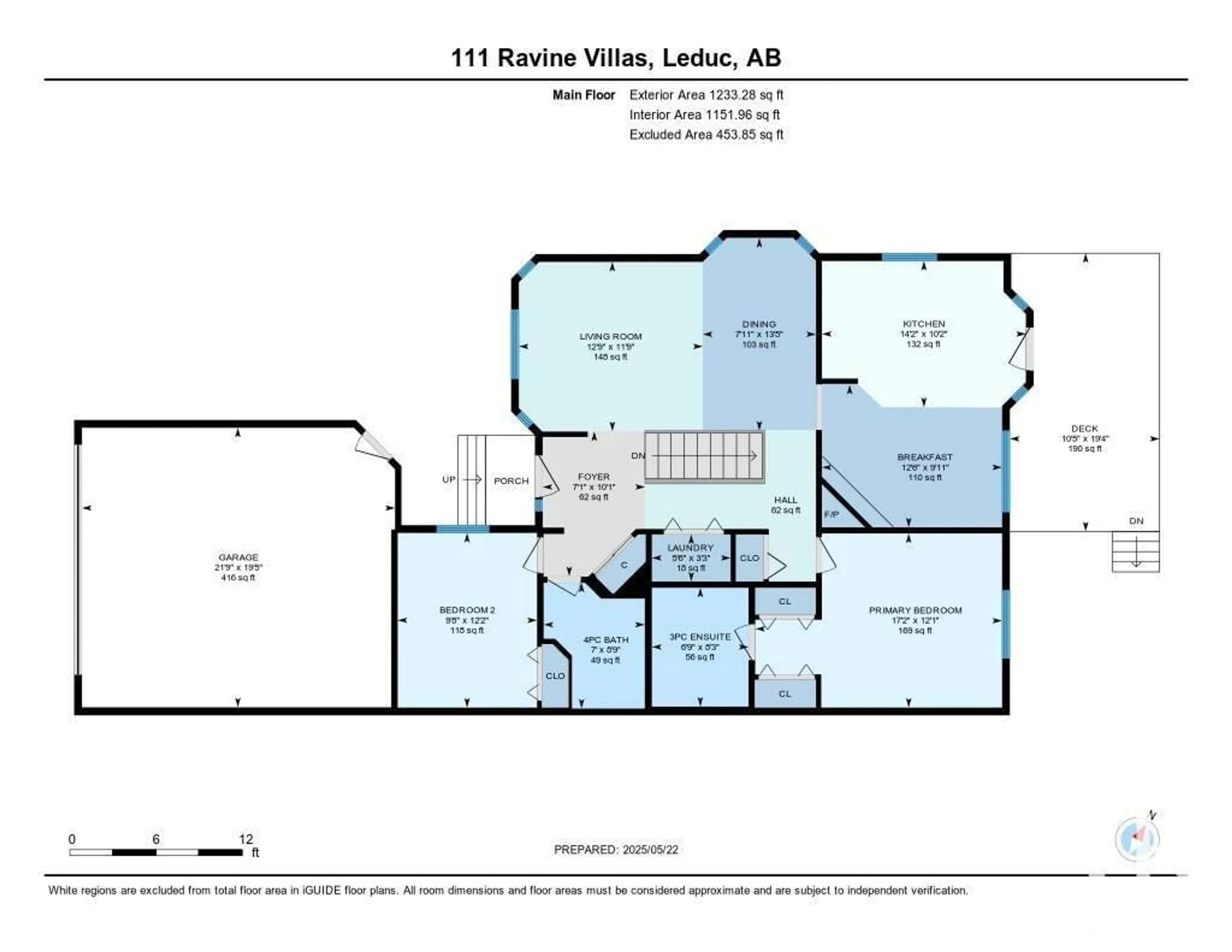 Floor plan for 111 RAVINE VI, Leduc Alberta T9E6R1