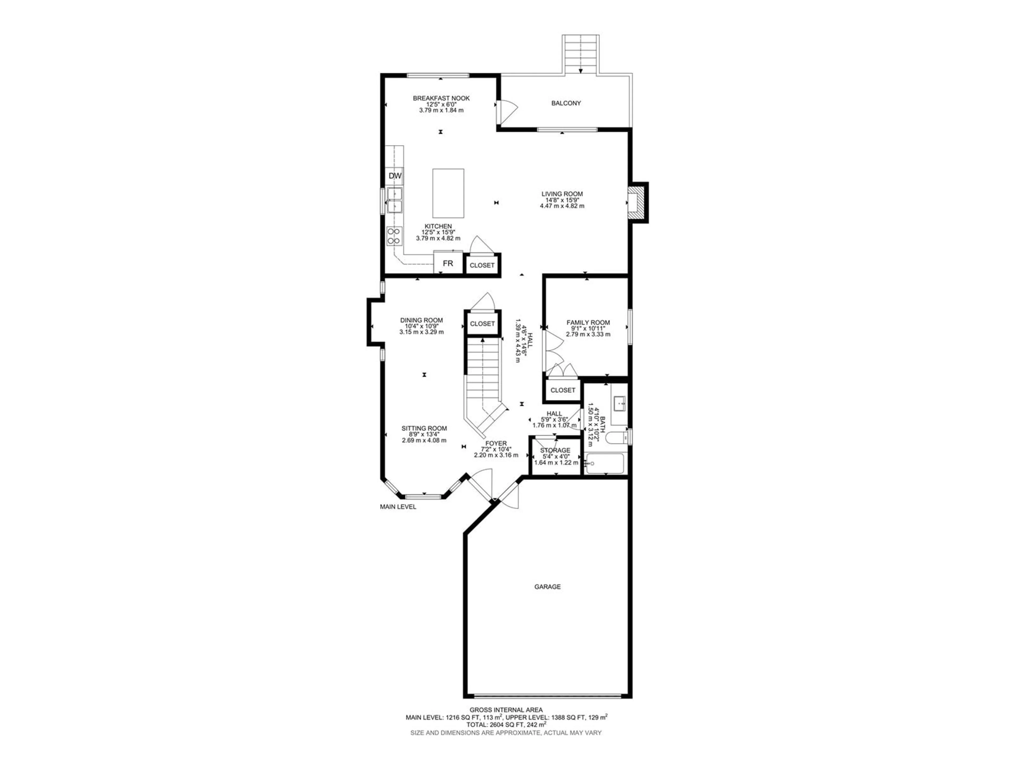 Floor plan for NW - 16904 62 ST, Edmonton Alberta T5Y3K4