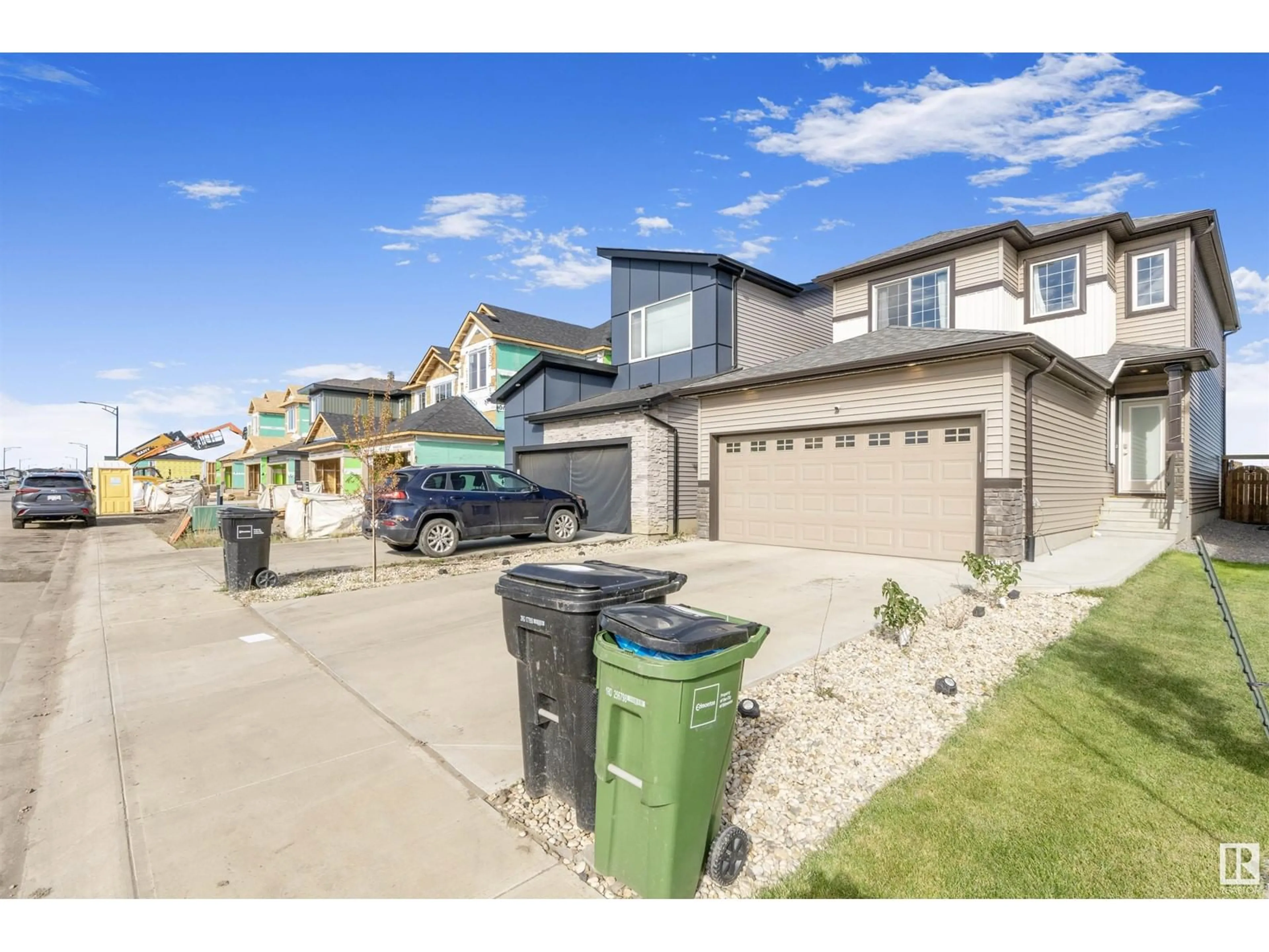 A pic from outside/outdoor area/front of a property/back of a property/a pic from drone, street for 7144 182 AV, Edmonton Alberta T5Z0V7