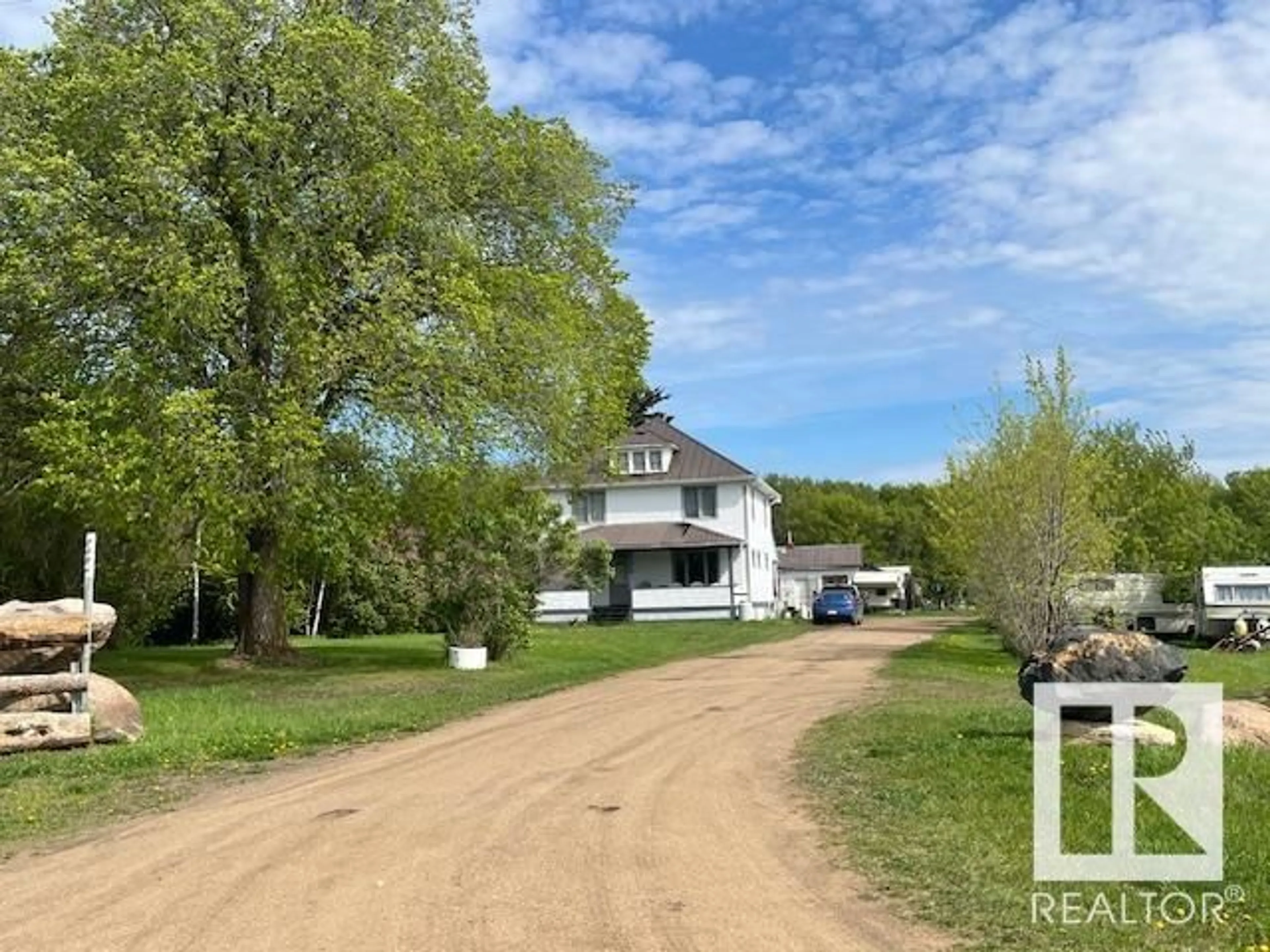 A pic from outside/outdoor area/front of a property/back of a property/a pic from drone, street for 172032 TWP 552, Rural Lamont County Alberta T0B2C0