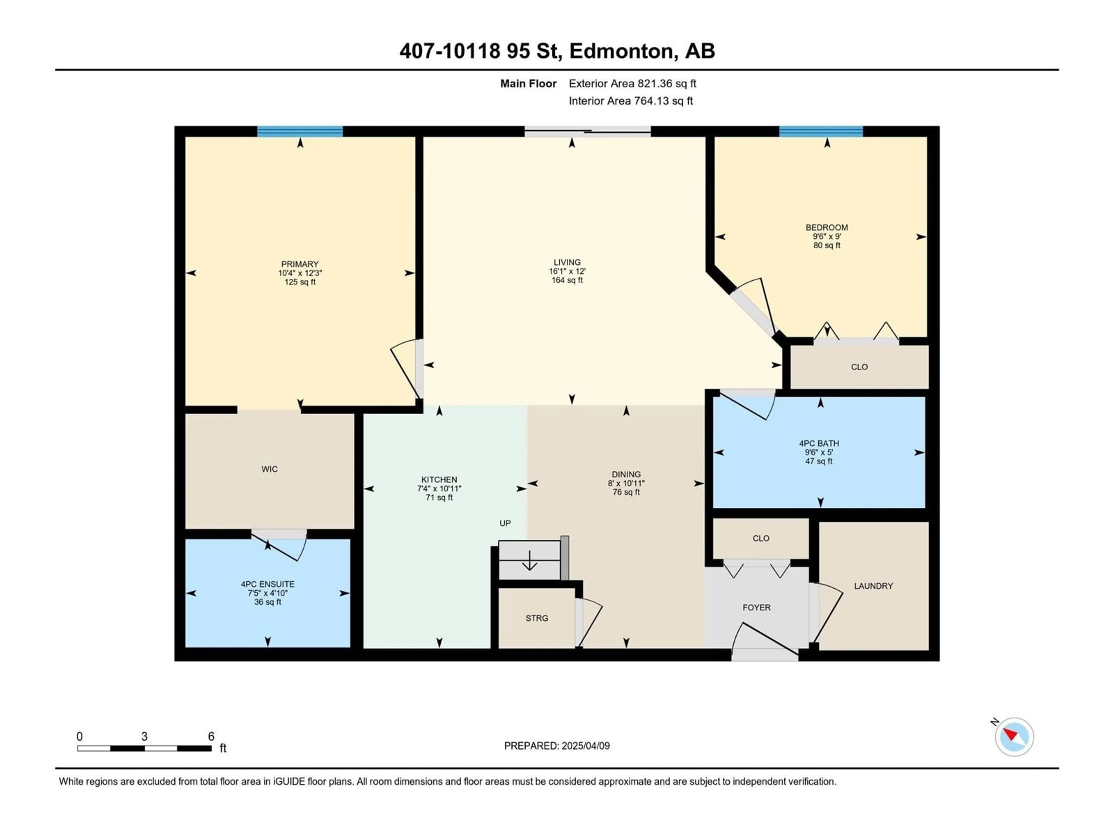 Floor plan for #407 - 10118 95 ST NW, Edmonton Alberta T5H4R6