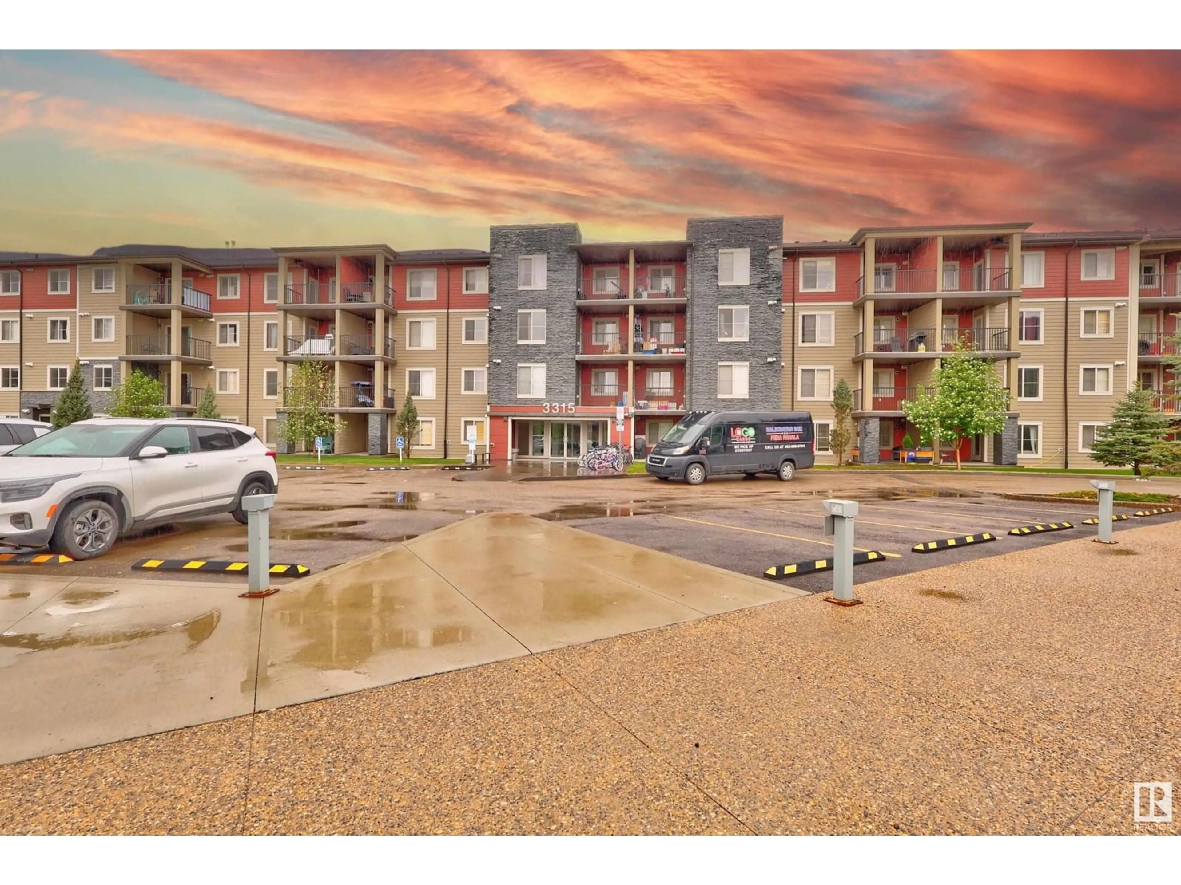 A pic from outside/outdoor area/front of a property/back of a property/a pic from drone, unknown for #429 - 3315 JAMES MOWATT TR, Edmonton Alberta T6W3L9