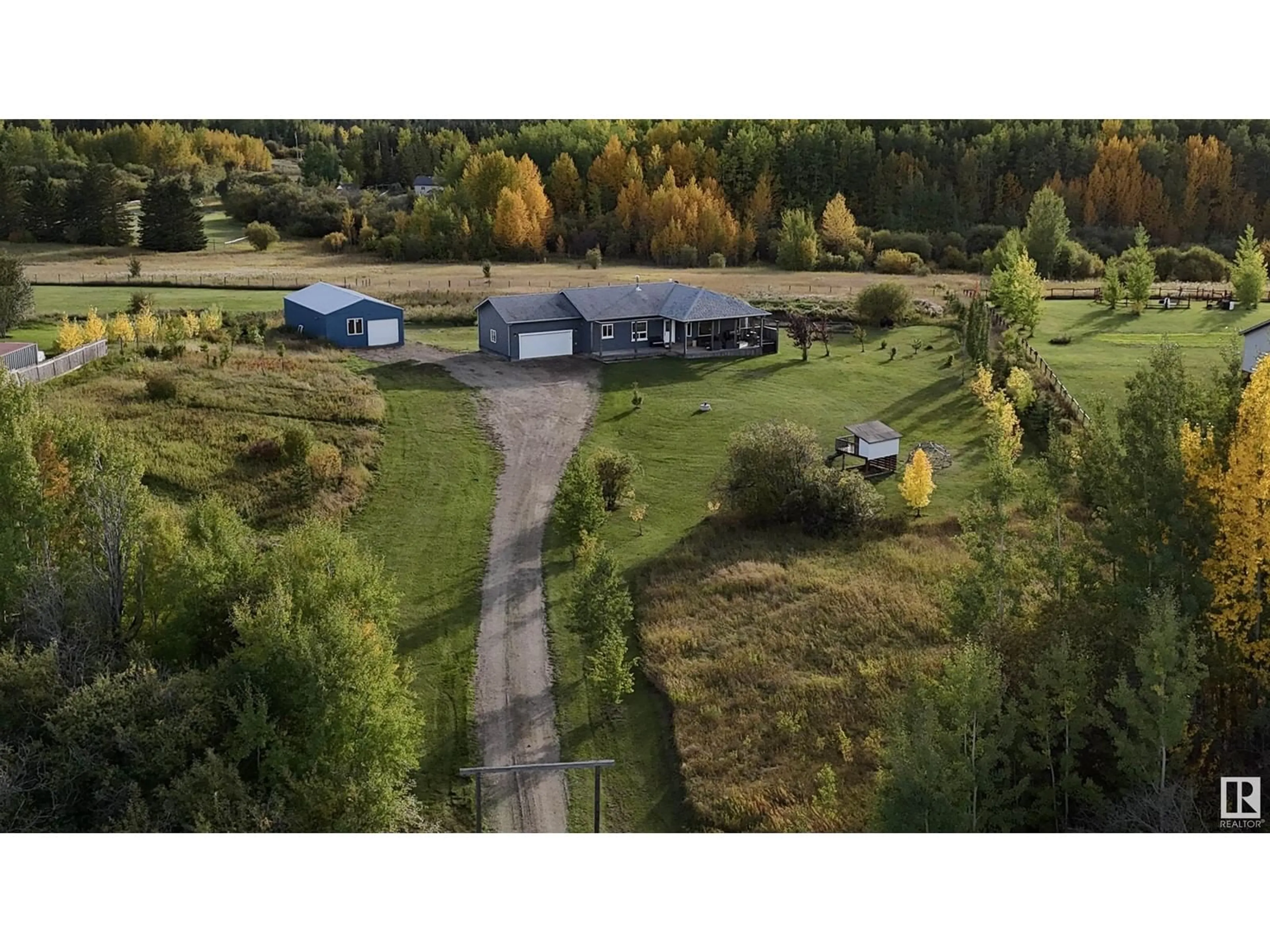 A pic from outside/outdoor area/front of a property/back of a property/a pic from drone, unknown for #7 - 2011 TWP ROAD 510, Rural Parkland County Alberta T7Z1X5