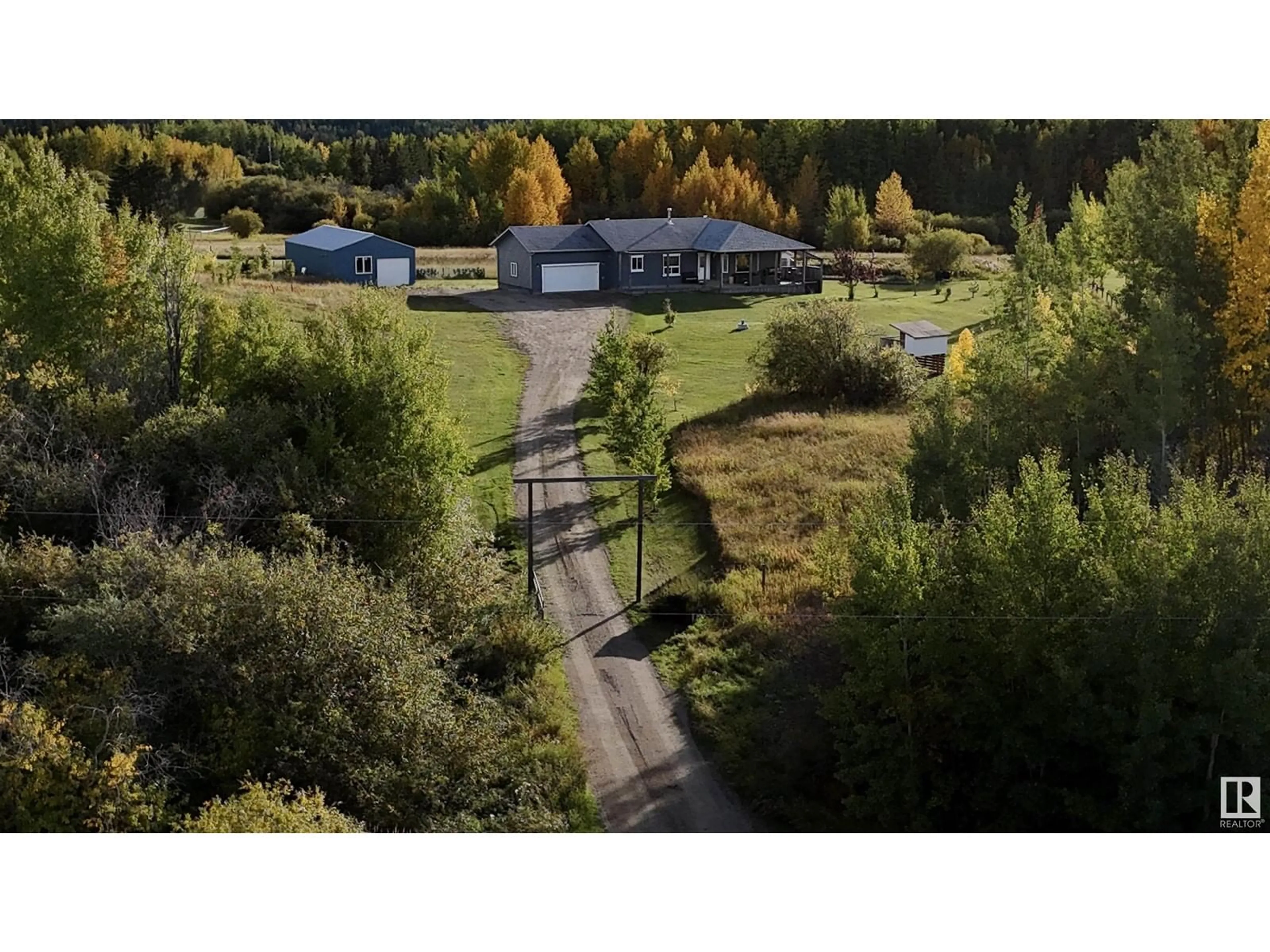 A pic from outside/outdoor area/front of a property/back of a property/a pic from drone, unknown for #7 - 2011 TWP ROAD 510, Rural Parkland County Alberta T7Z1X5