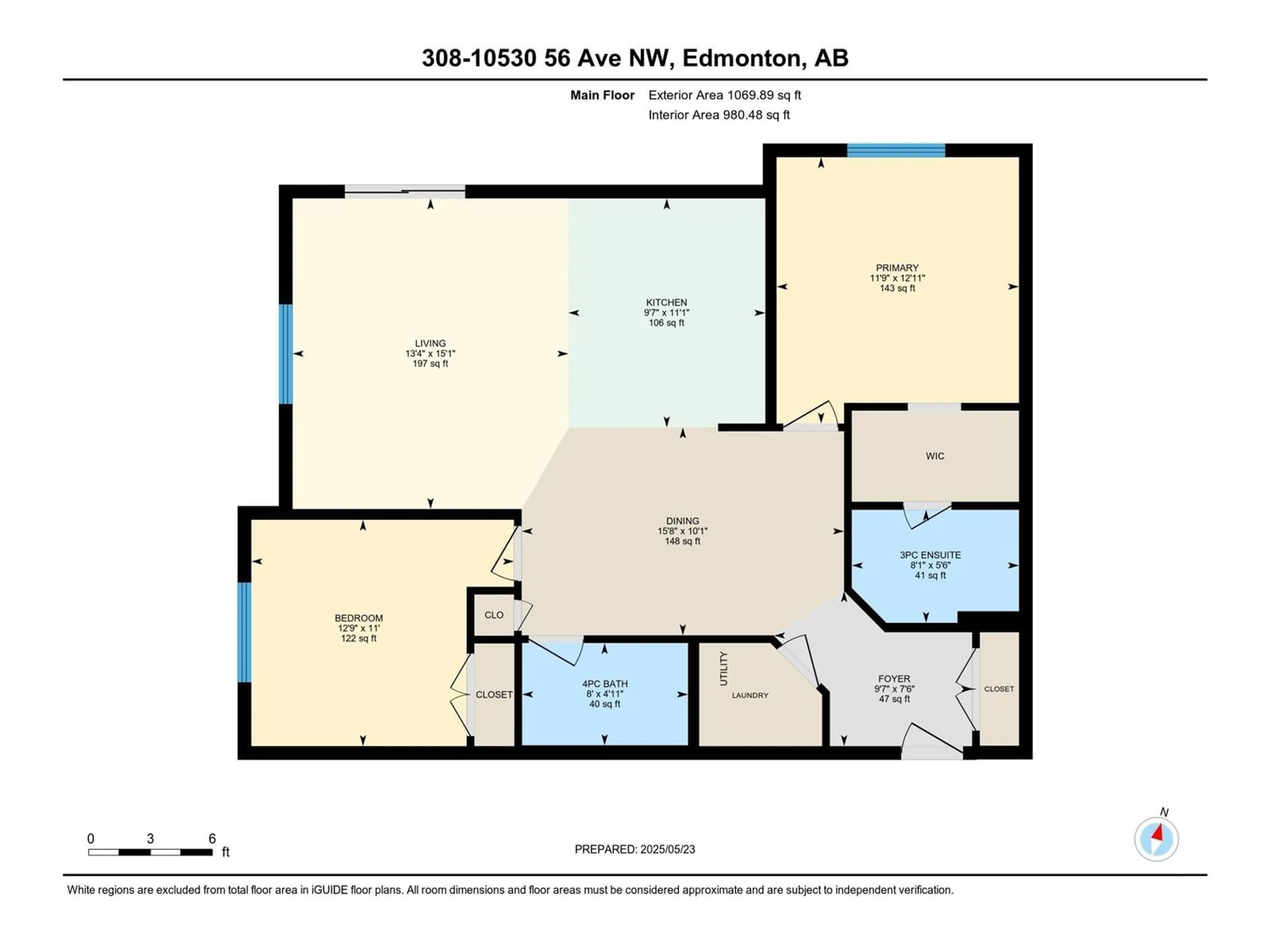 Floor plan for #308 - 10530 56 AV, Edmonton Alberta T6H0X7