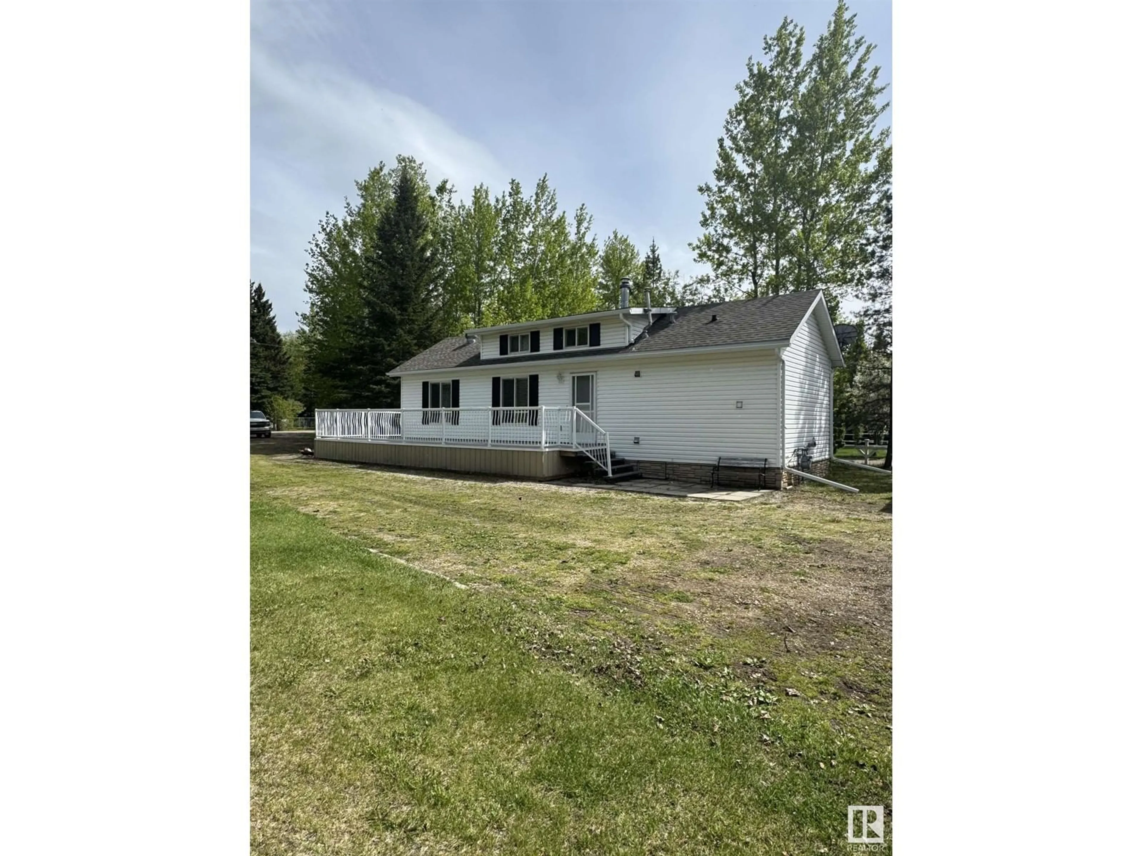 A pic from outside/outdoor area/front of a property/back of a property/a pic from drone, unknown for #121 - 4418 HWY 633, Rural Lac Ste. Anne County Alberta T0E0L0