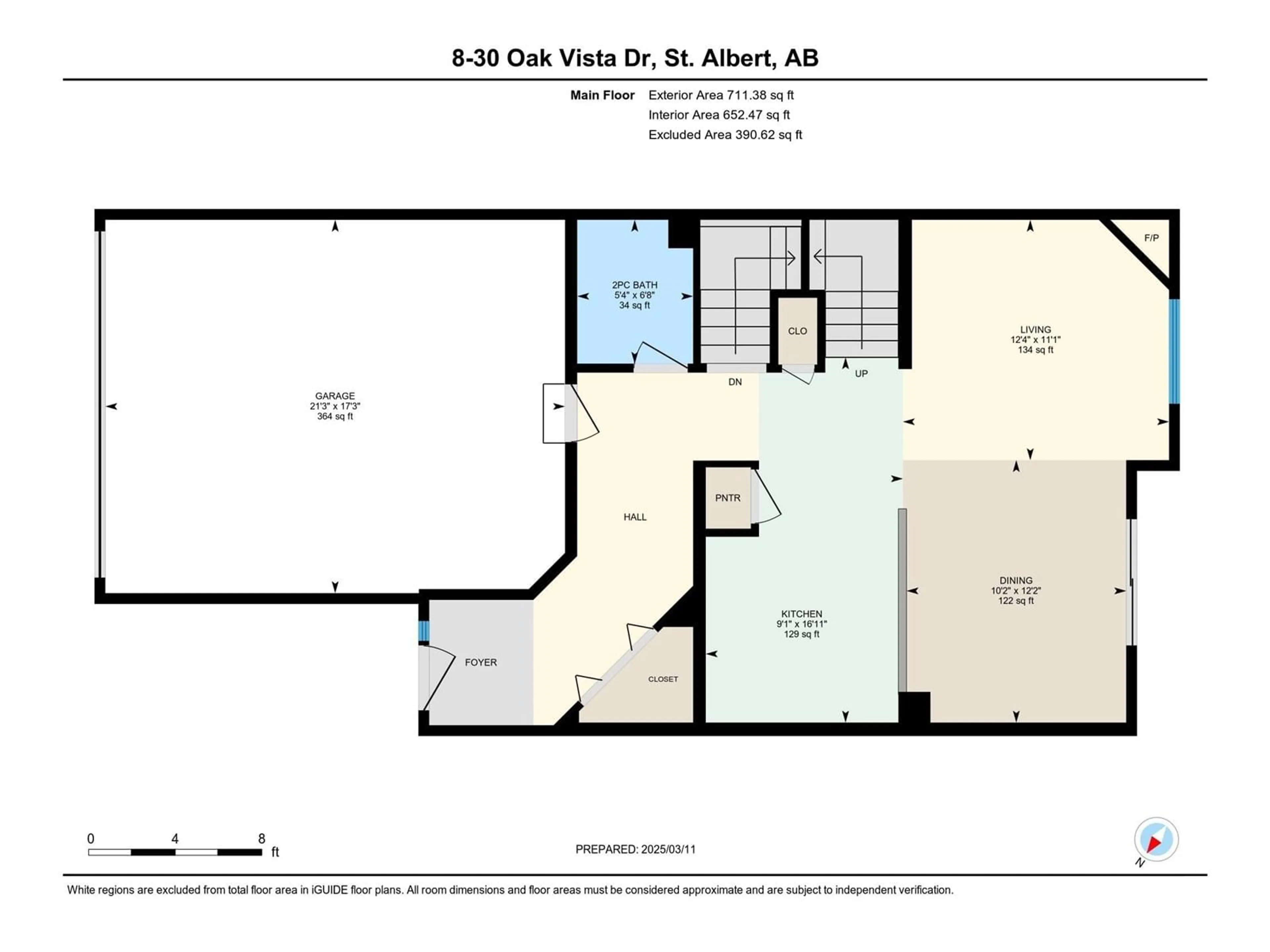 Floor plan for 30 OAK VISTA DR, St. Albert Alberta T8N3T1