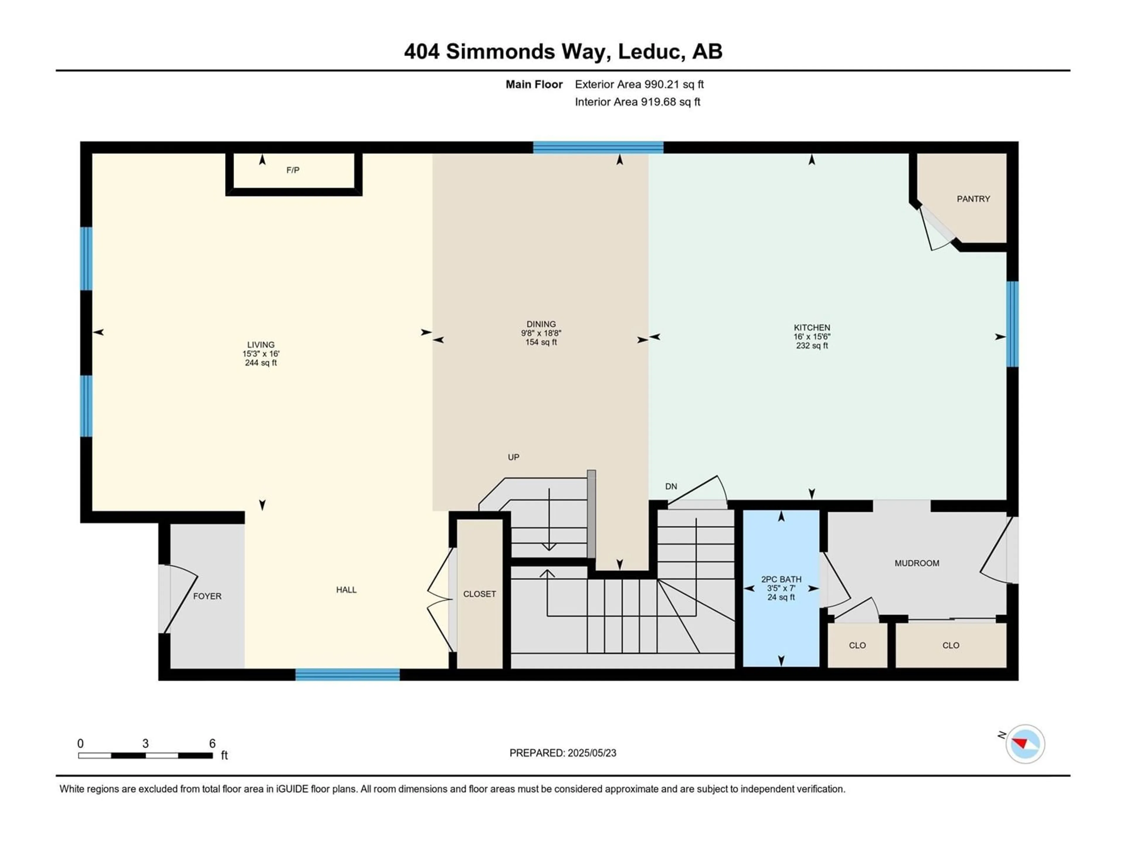 Floor plan for 404 SIMMONDS WY, Leduc Alberta T9E0X3