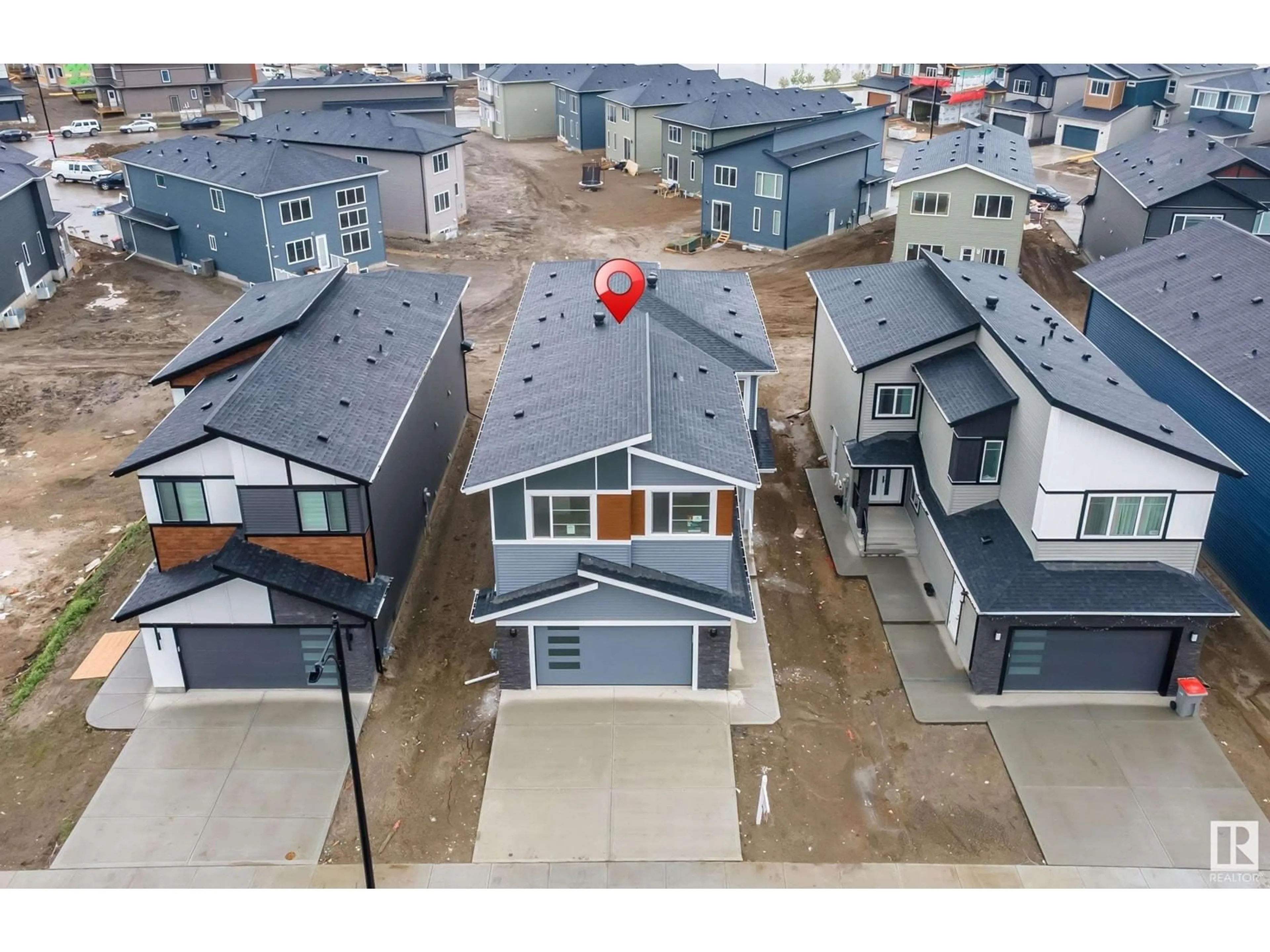 A pic from outside/outdoor area/front of a property/back of a property/a pic from drone, street for NE - 6238 19 ST, Rural Leduc County Alberta T4X3C8