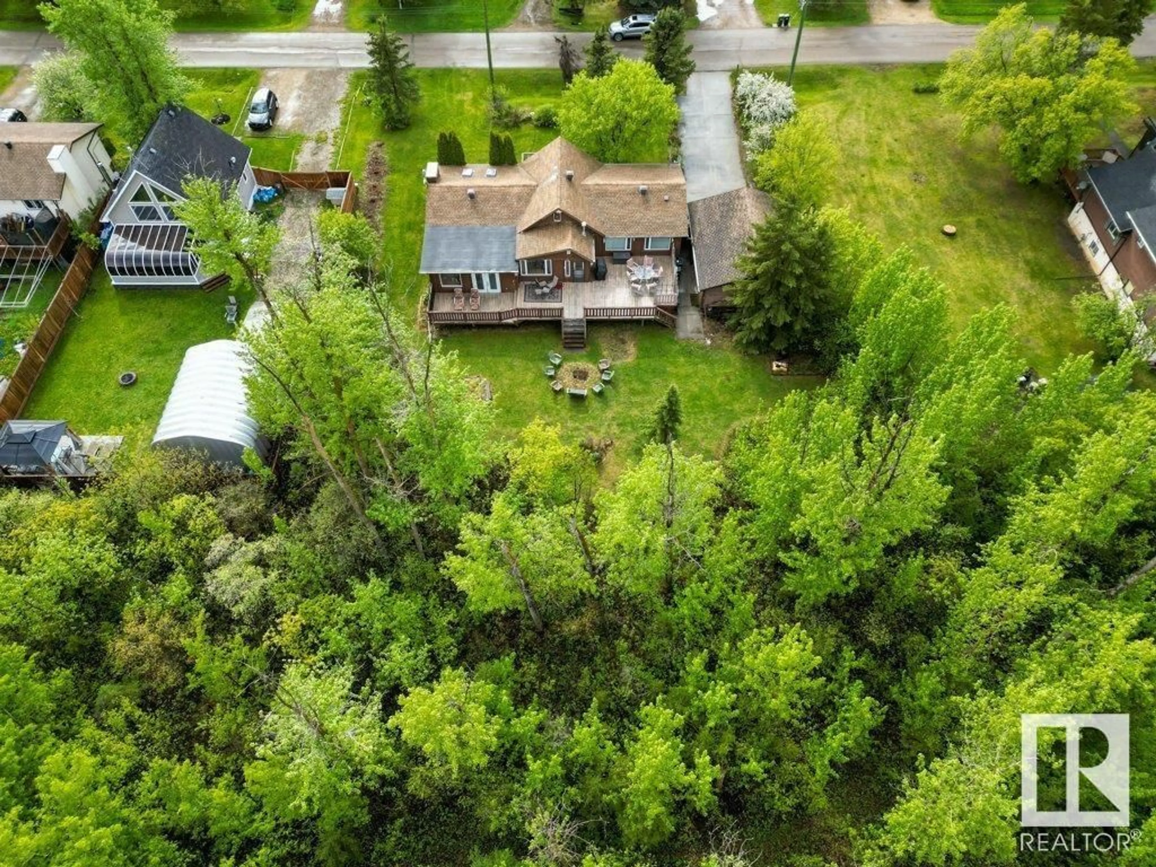 A pic from outside/outdoor area/front of a property/back of a property/a pic from drone, forest/trees view for 51551 - 137 RGE ROAD 212 A, Rural Strathcona County Alberta T8G1B2