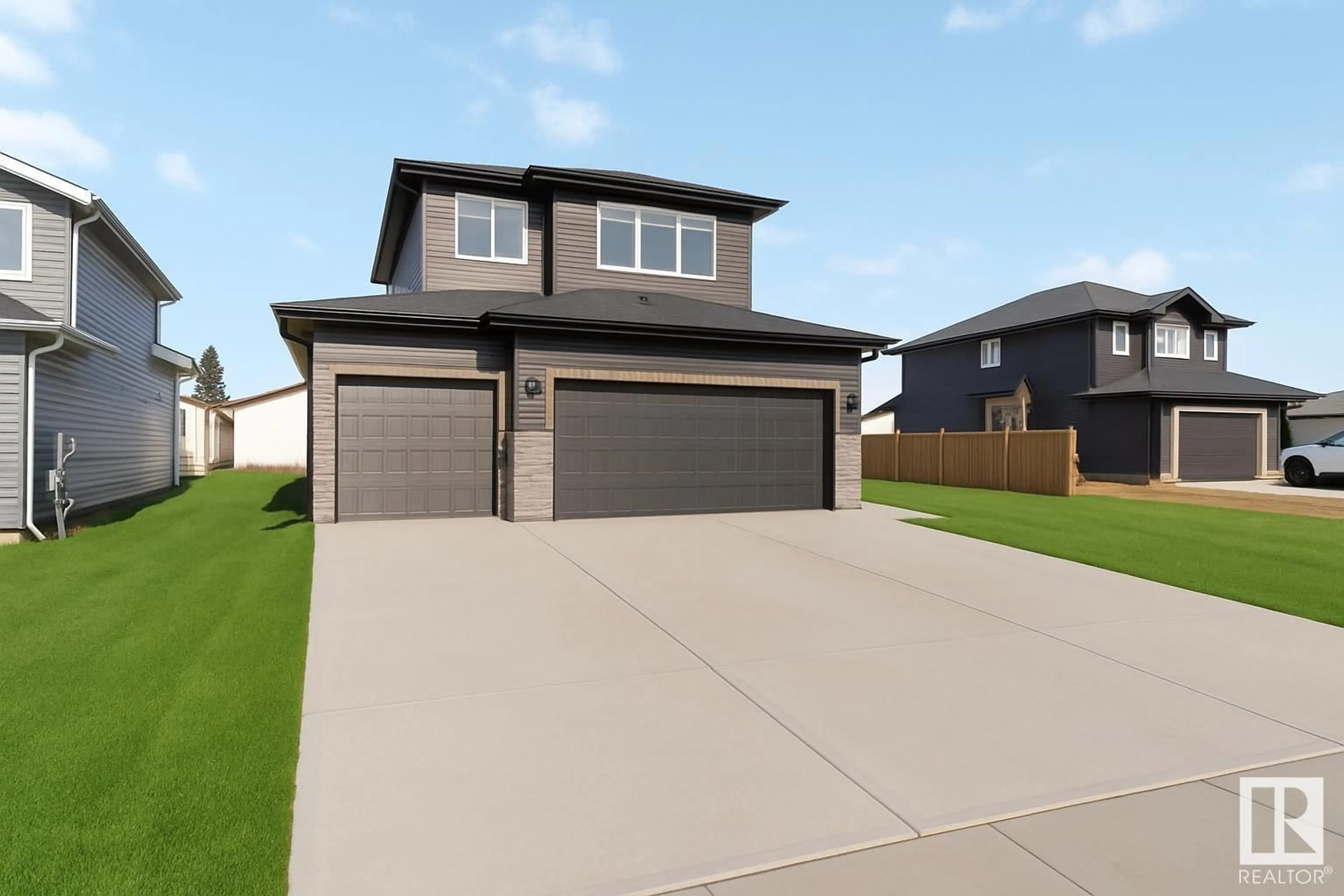Home with vinyl exterior material, street for 72 MAPLE CR, Gibbons Alberta T0A1N0