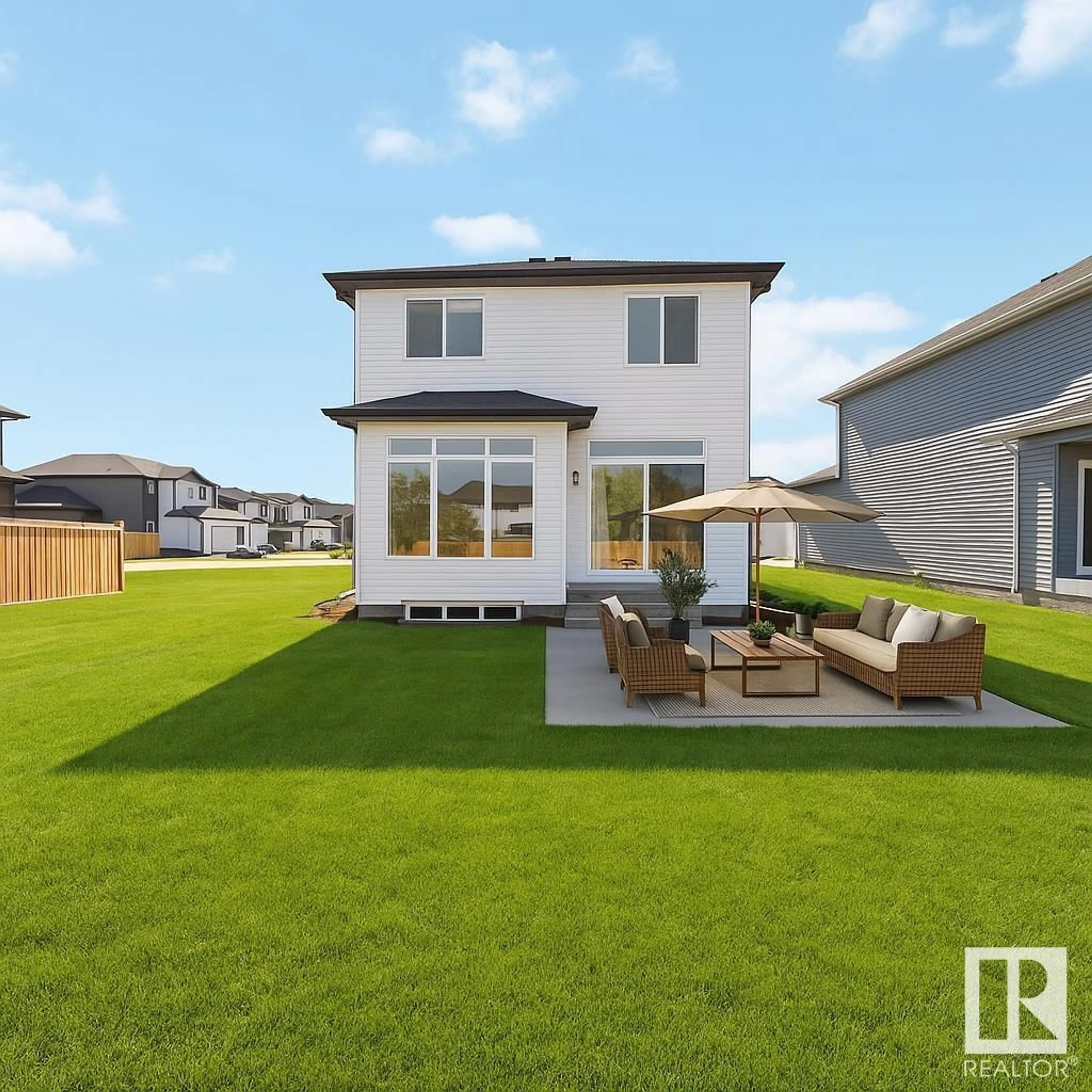 Home with vinyl exterior material, street for 72 MAPLE CR, Gibbons Alberta T0A1N0