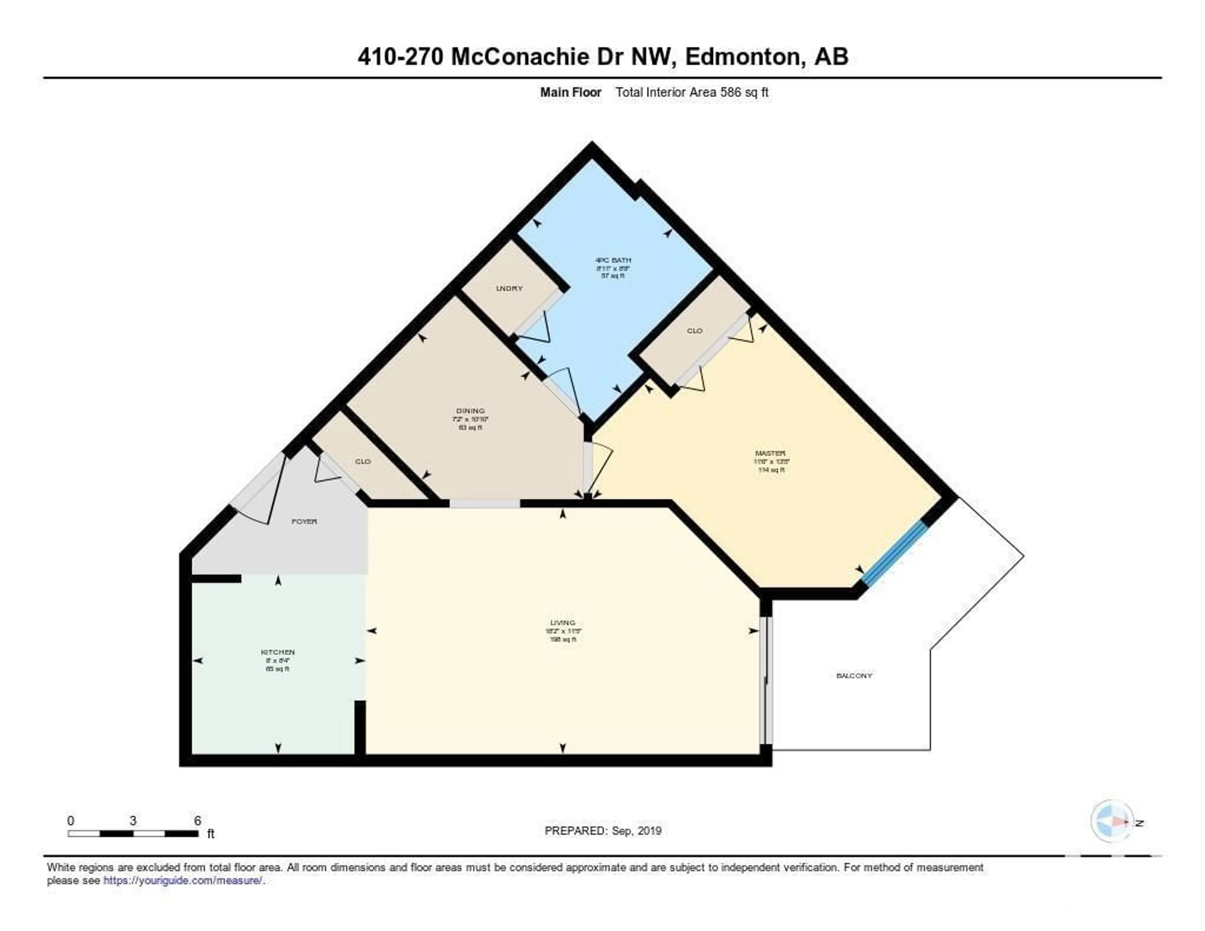 Floor plan for #410 - 270 MCCONACHIE DR, Edmonton Alberta T5Y3N4