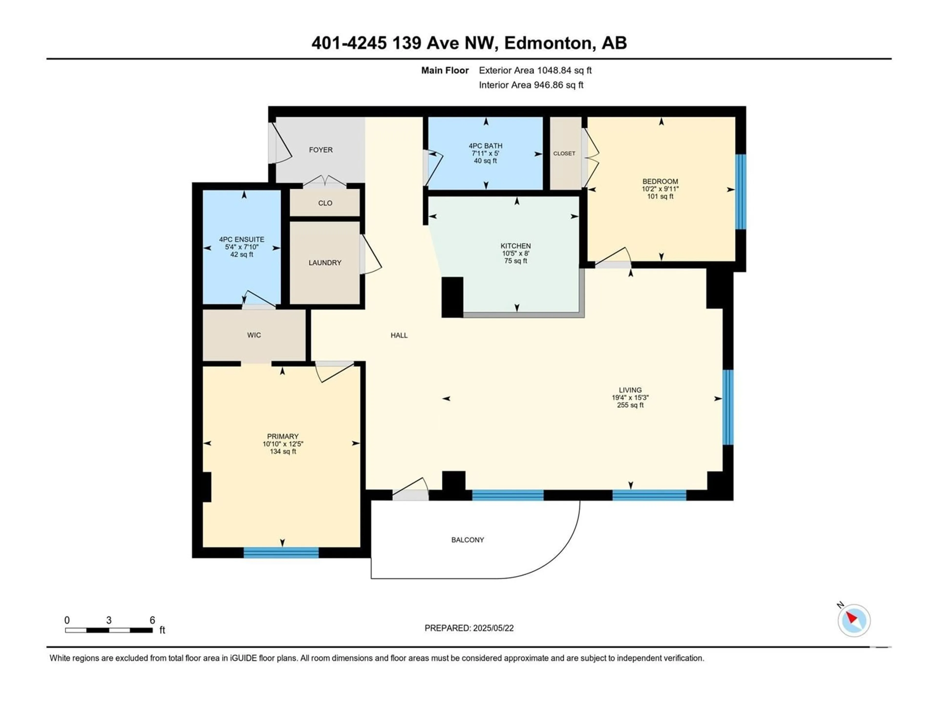 Floor plan for #2-401 - 4245 139 AV, Edmonton Alberta T5Y3E8