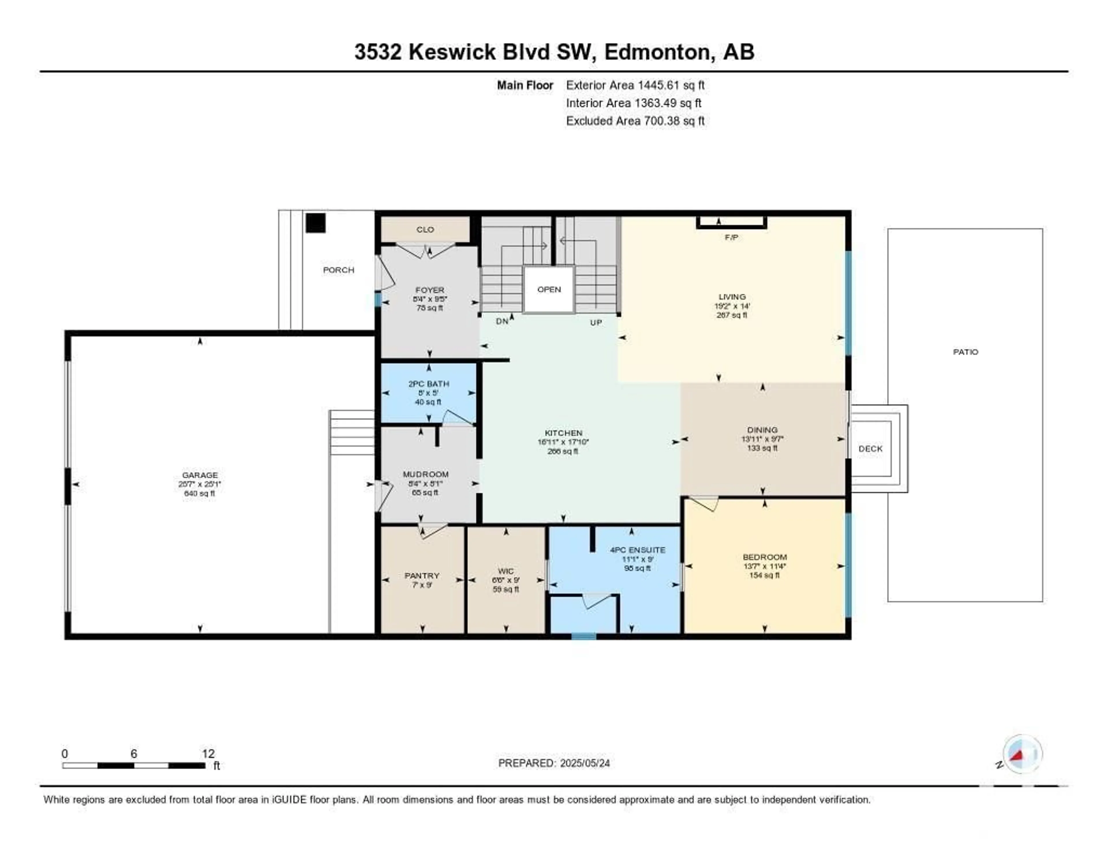 Floor plan for 3532 KESWICK BV, Edmonton Alberta T6W0S5