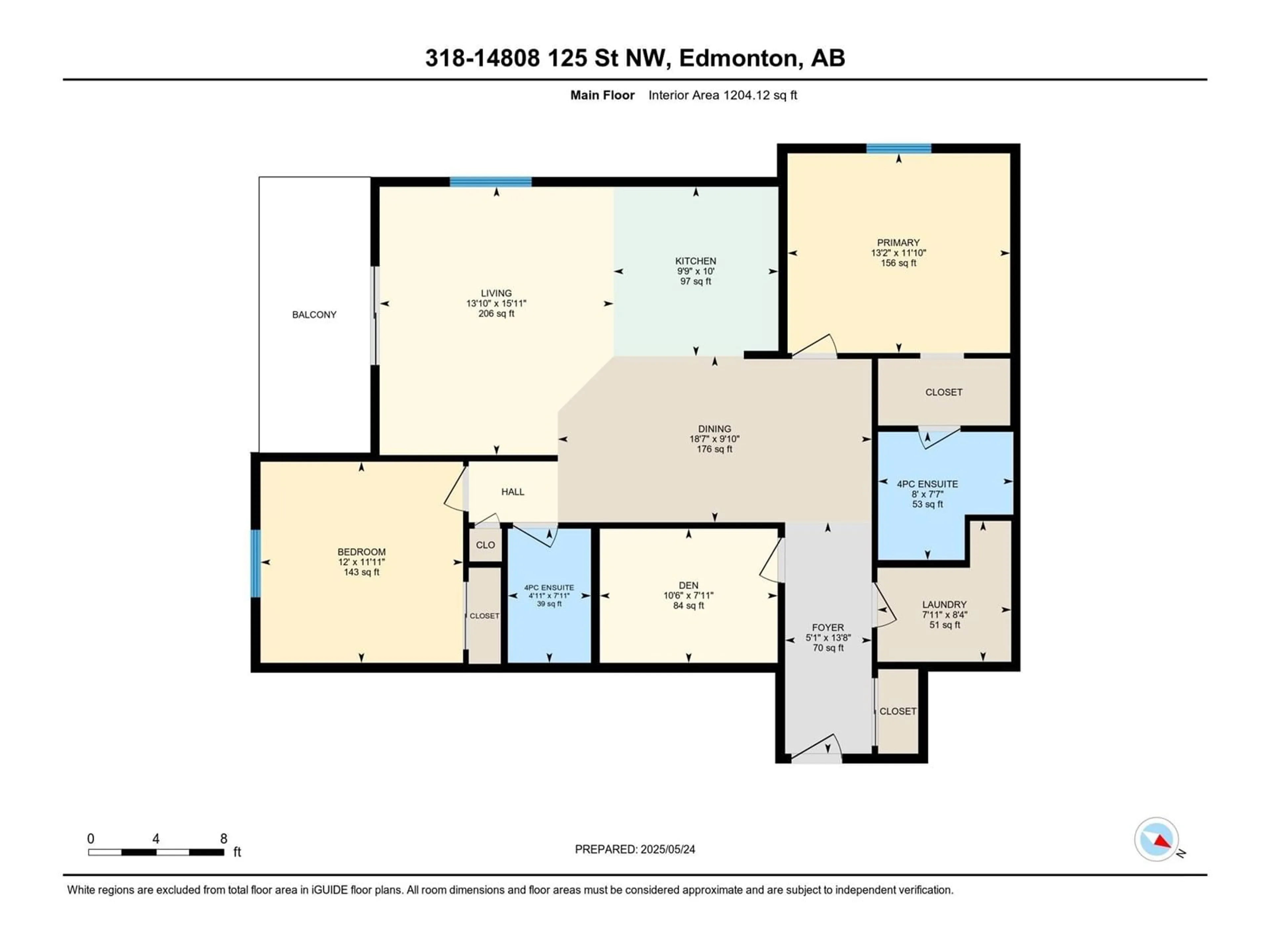 Floor plan for #318 - 14808 125 ST, Edmonton Alberta T5X0G1