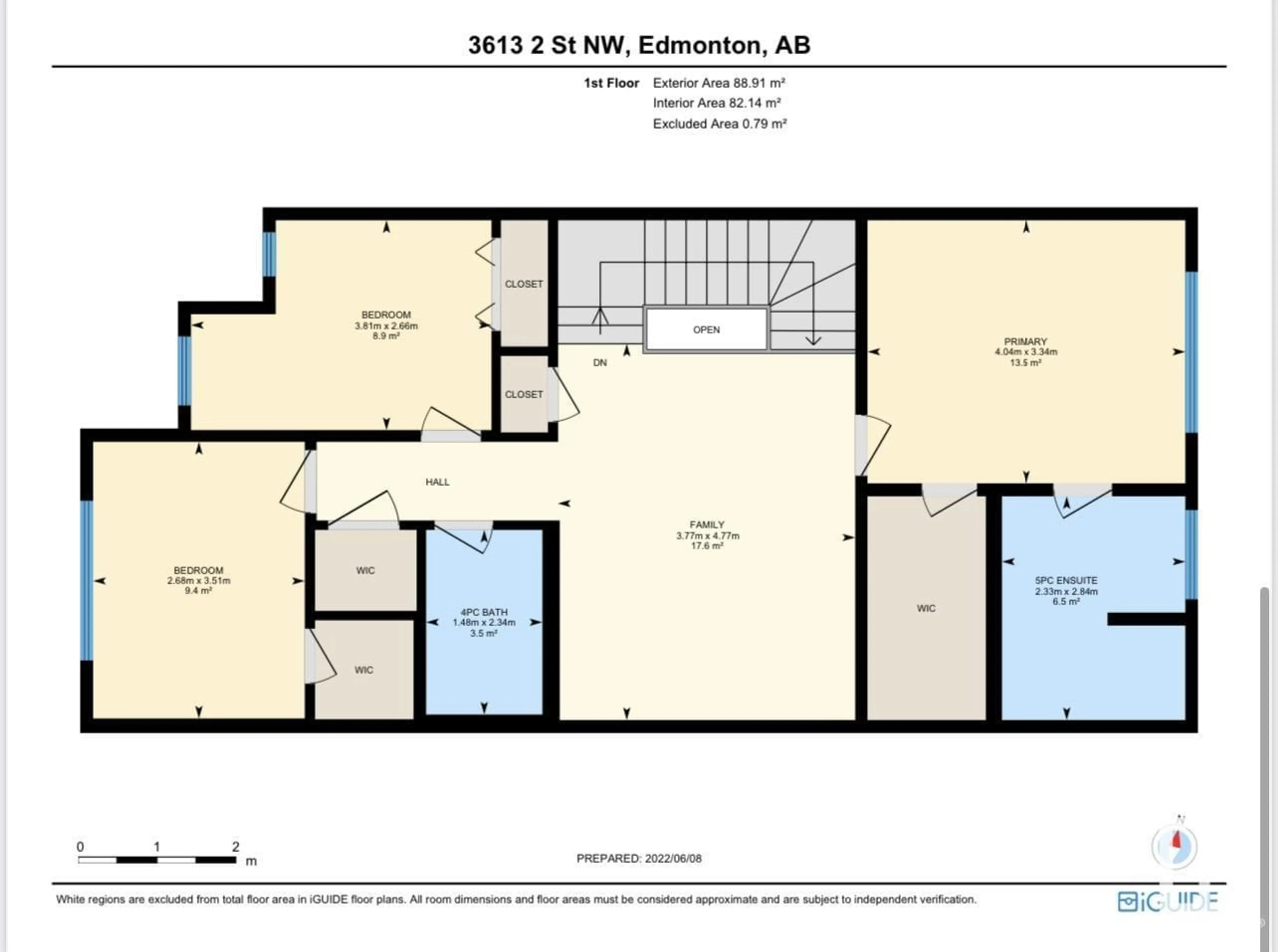 Floor plan for 3613 2 STREET NW, Edmonton Alberta T6T2P9