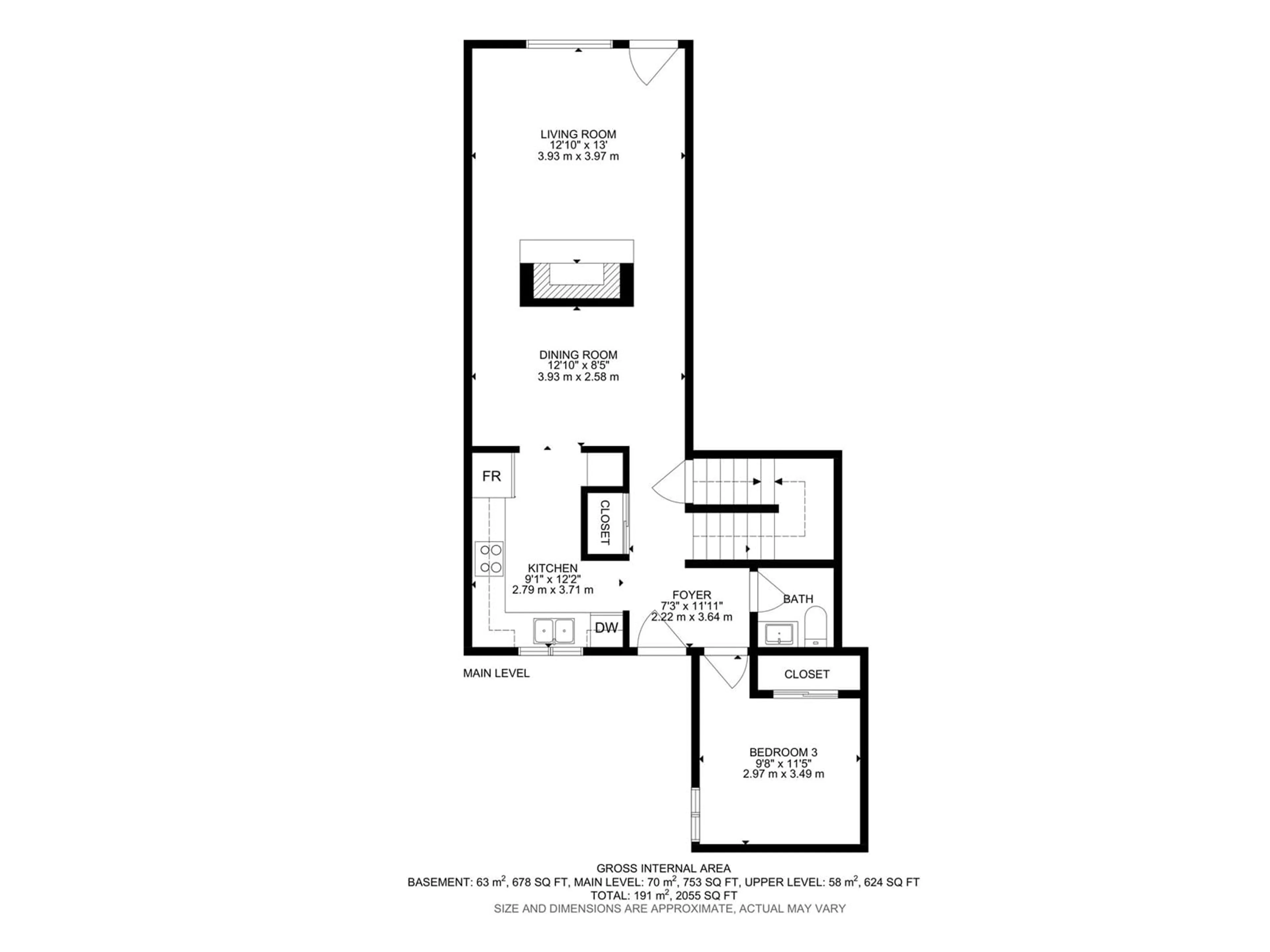 Floor plan for 3619 30 AV, Edmonton Alberta T6L5H5