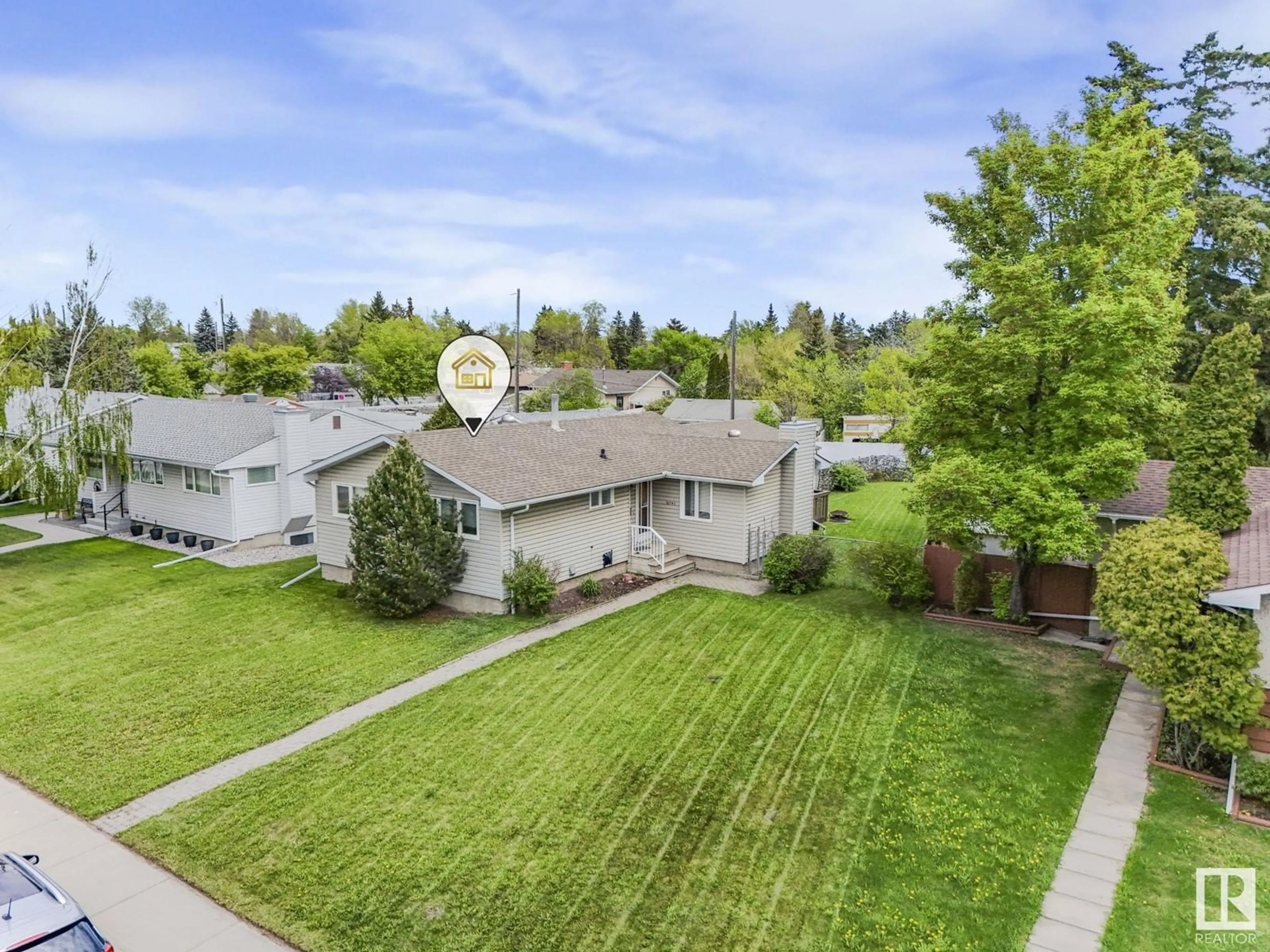 A pic from outside/outdoor area/front of a property/back of a property/a pic from drone, unknown for NW - 10741 164 ST, Edmonton Alberta T5P3S1
