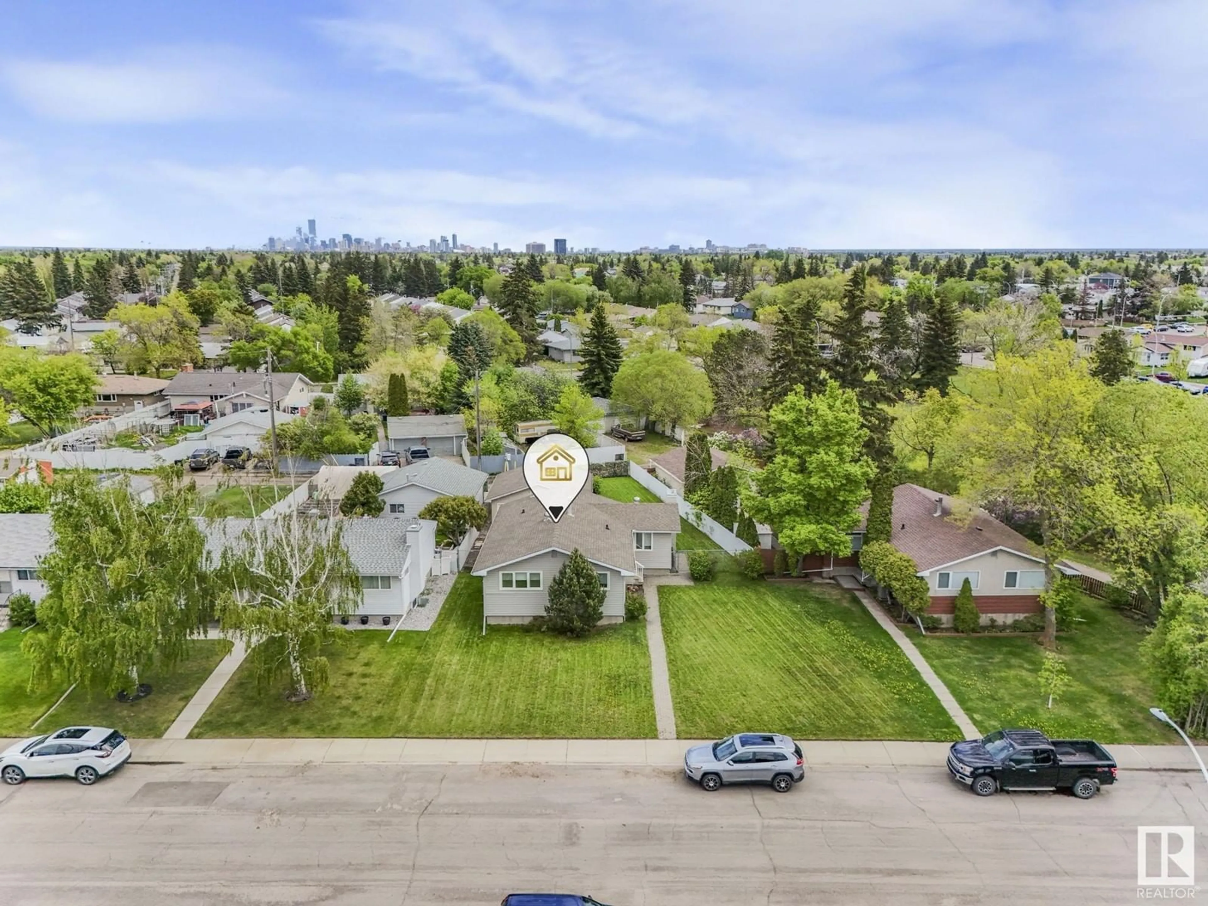 A pic from outside/outdoor area/front of a property/back of a property/a pic from drone, city buildings view from balcony for NW - 10741 164 ST, Edmonton Alberta T5P3S1